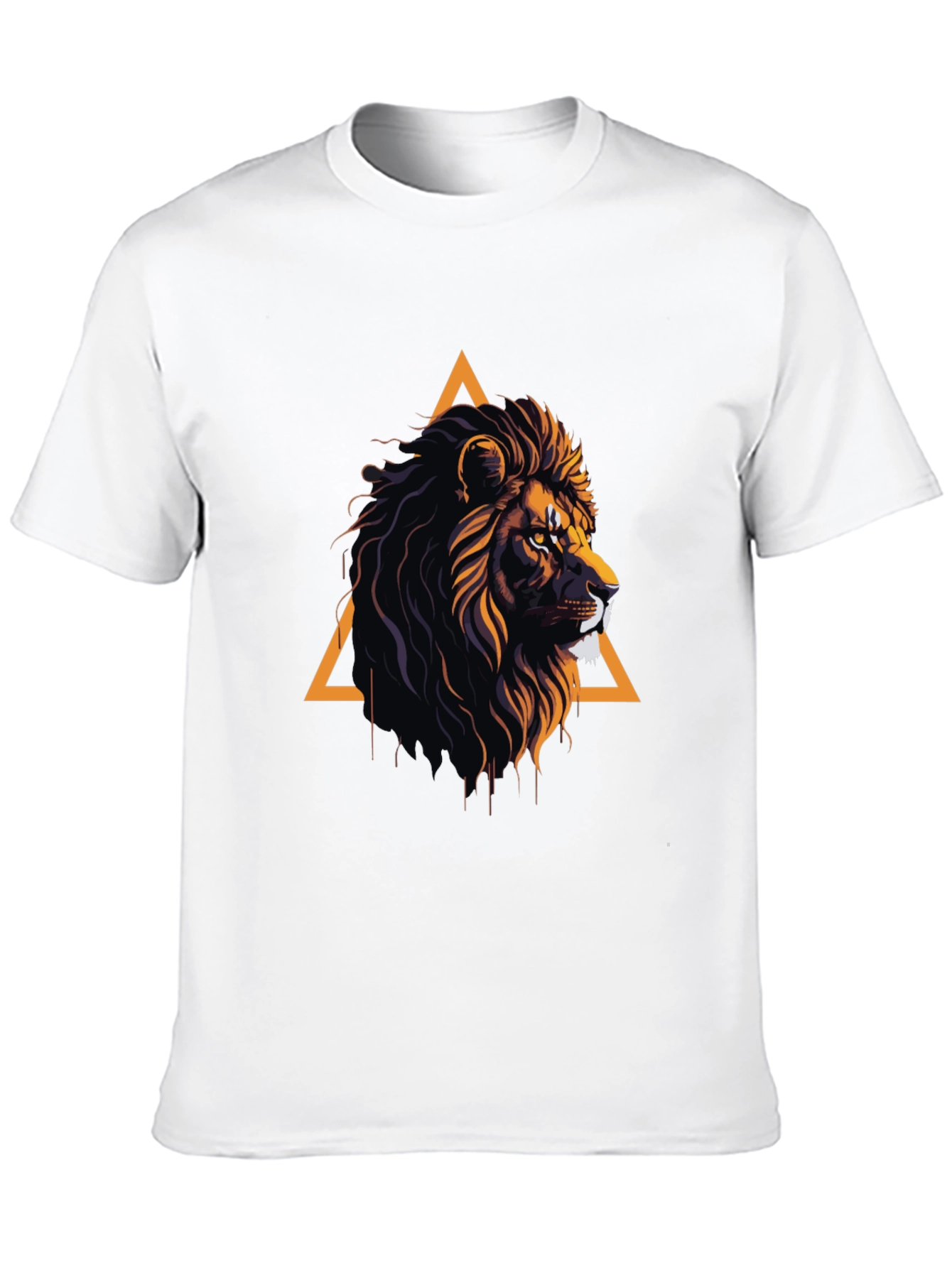 Lion Graphic Tee - Modern Animal Print Shirt