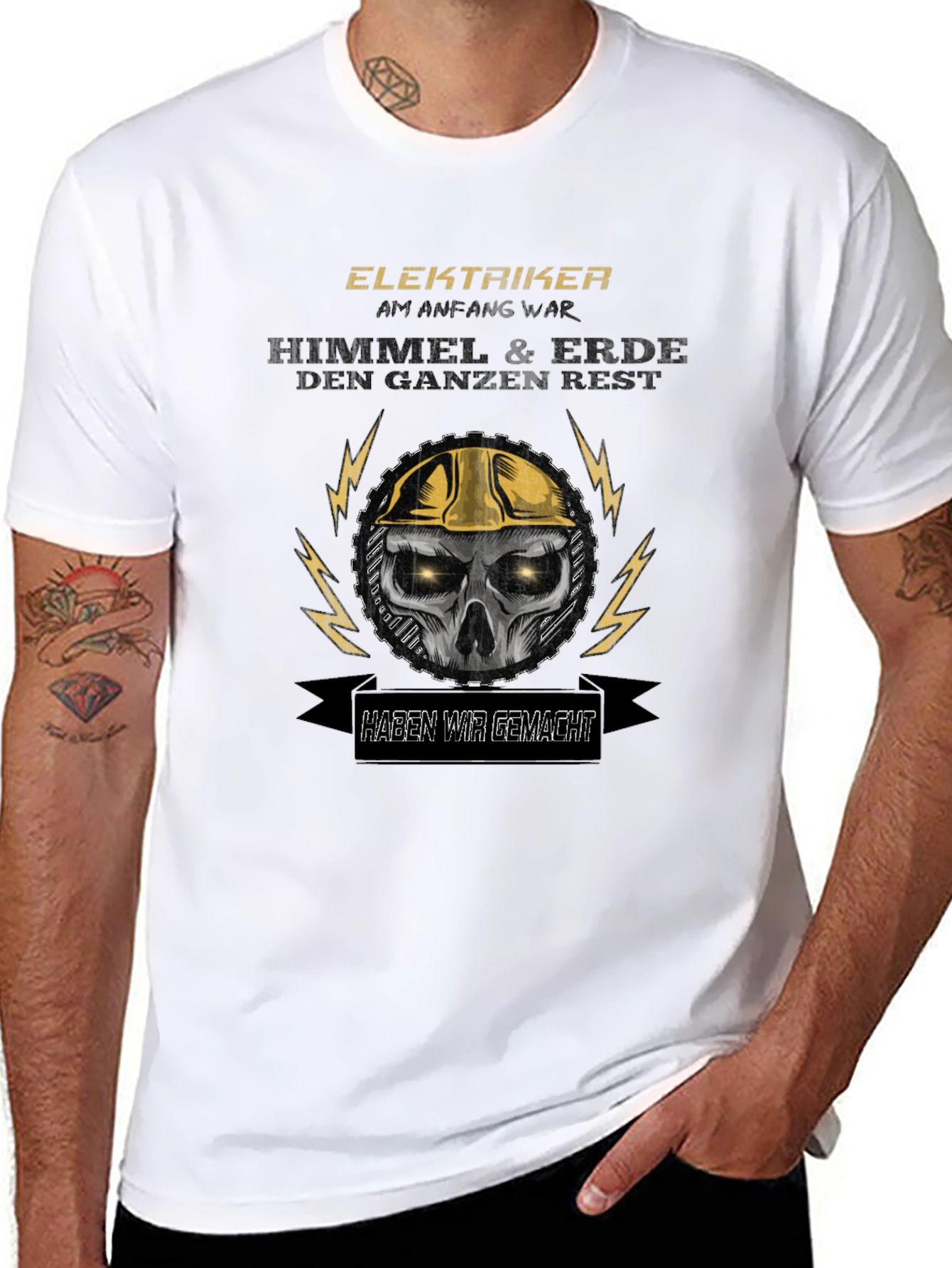 Electrician Skull T-Shirt