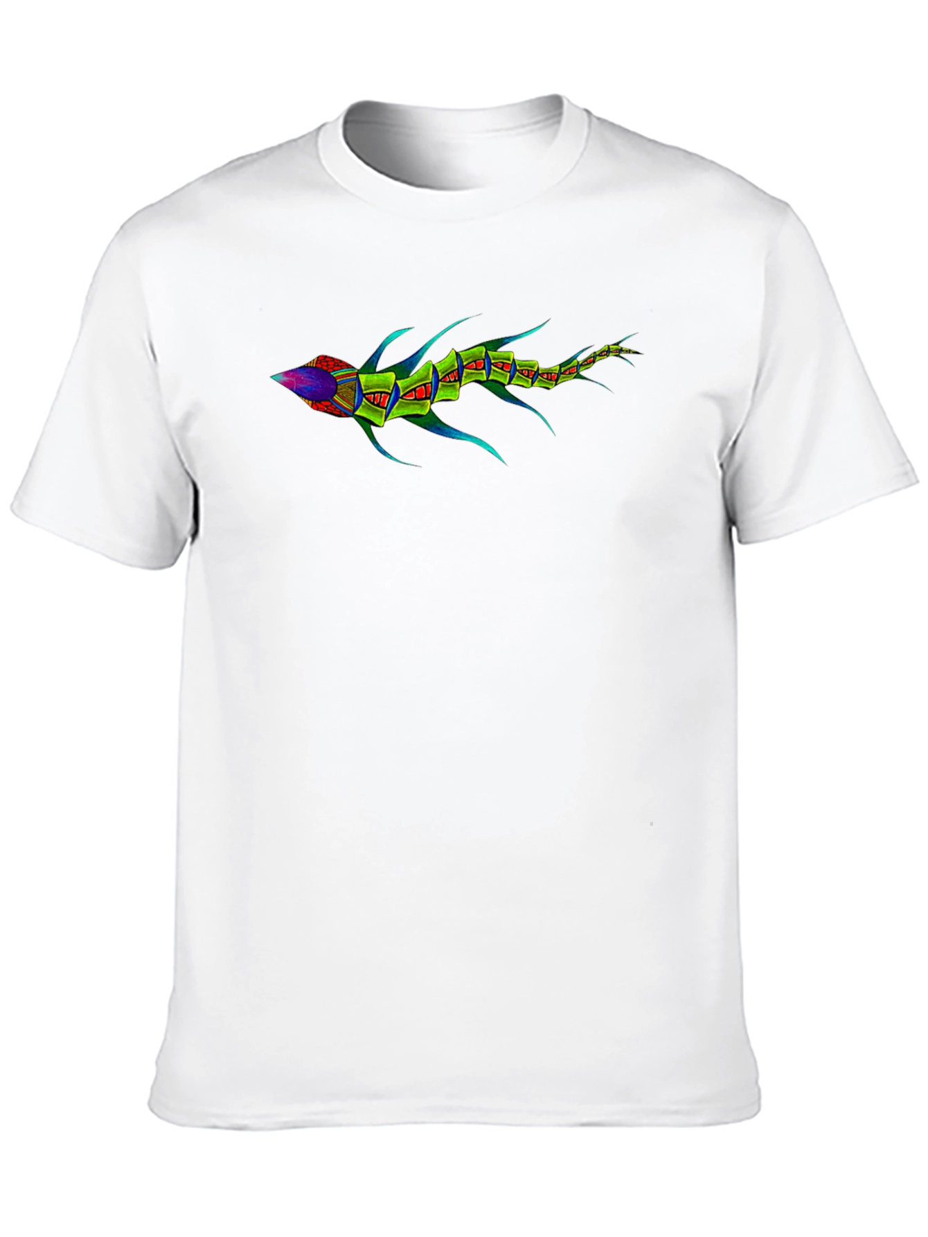 Geometric Fish Graphic Tee - Black
