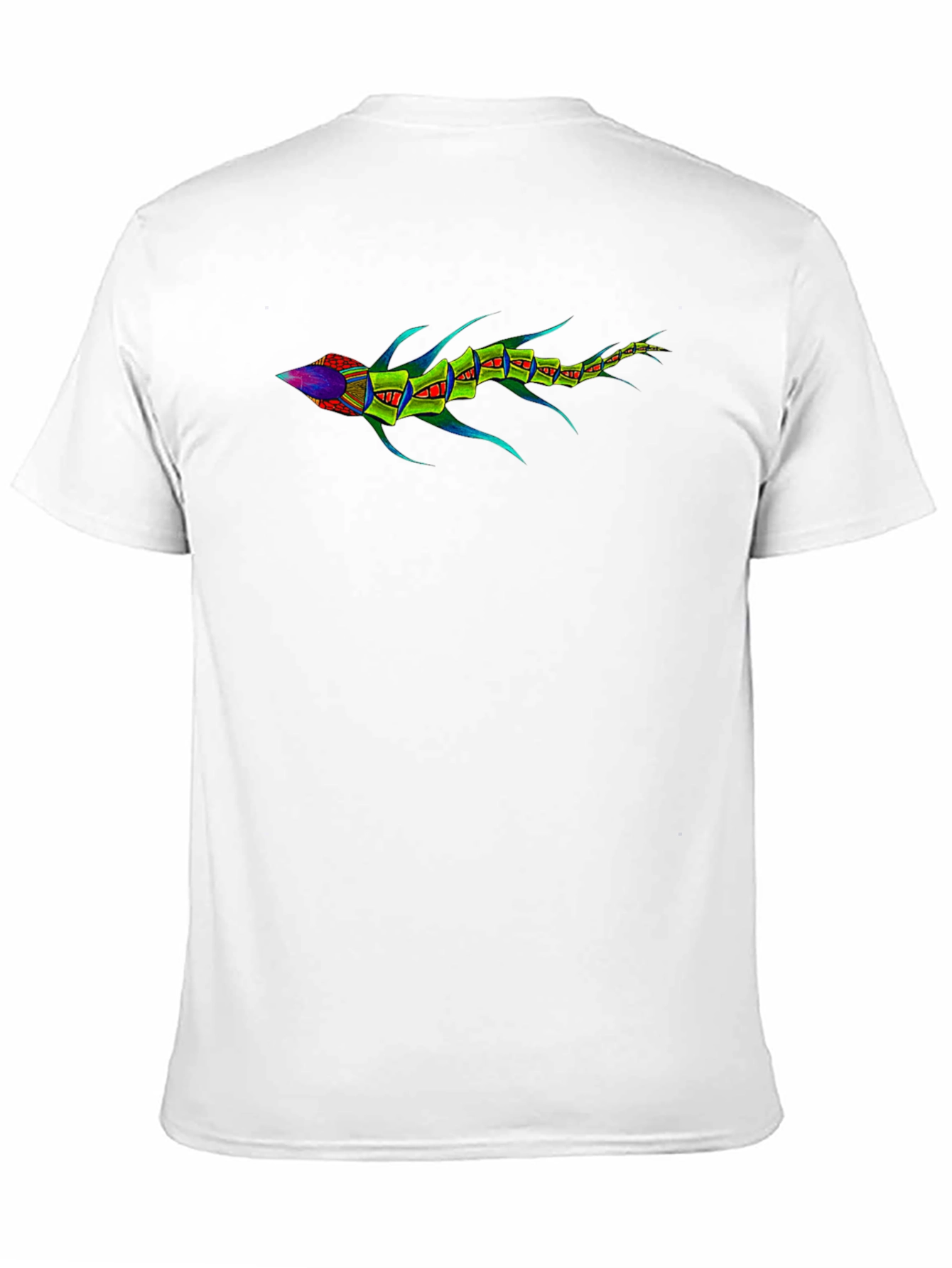 Geometric Fish Graphic Tee - Black