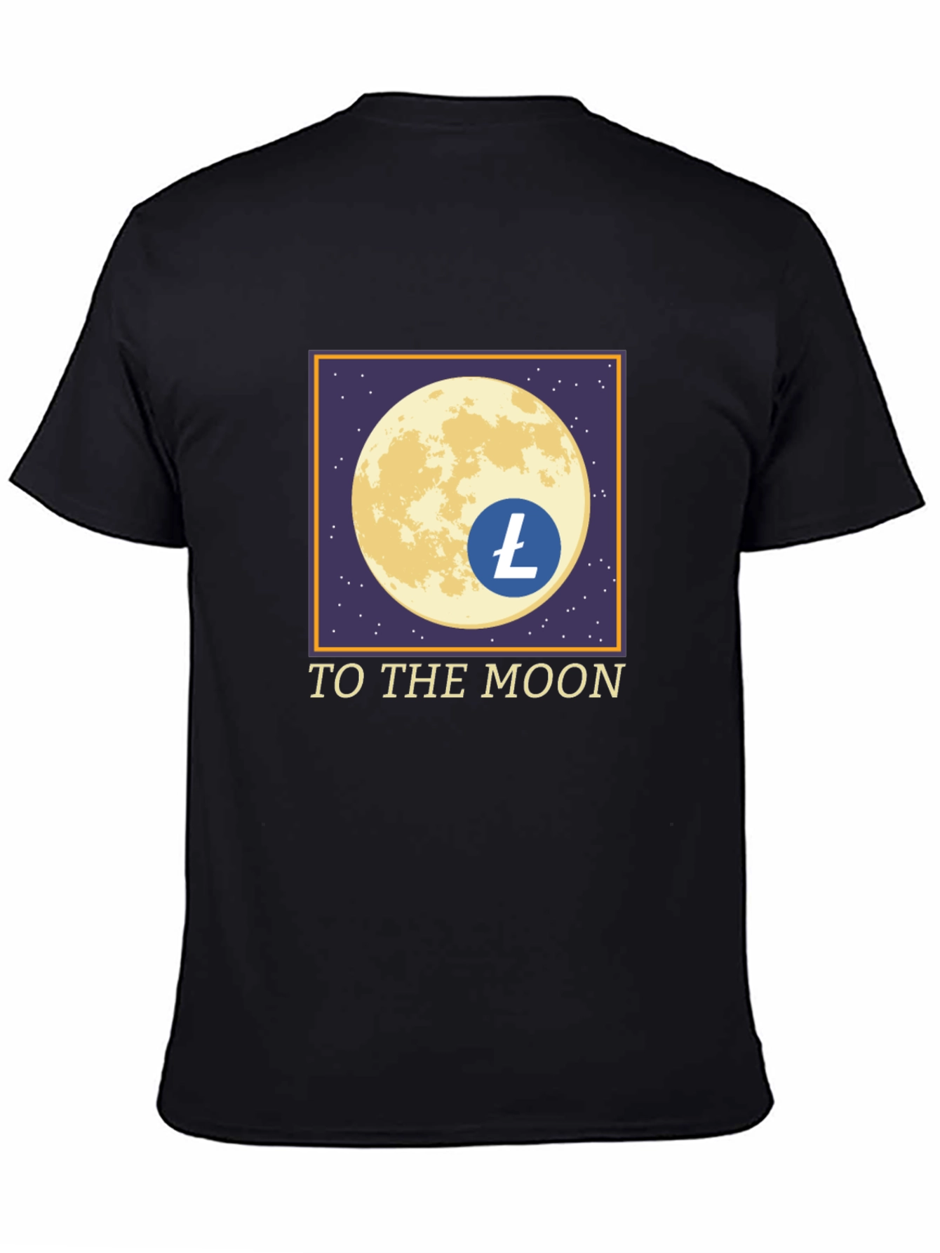 Litecoin LTC Crypto To The Moon Black T-Shirt