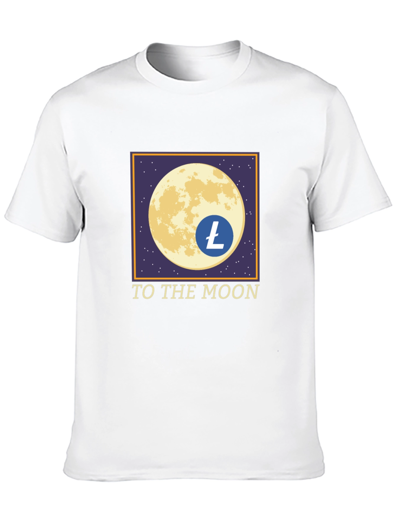 Litecoin LTC Crypto To The Moon Black T-Shirt