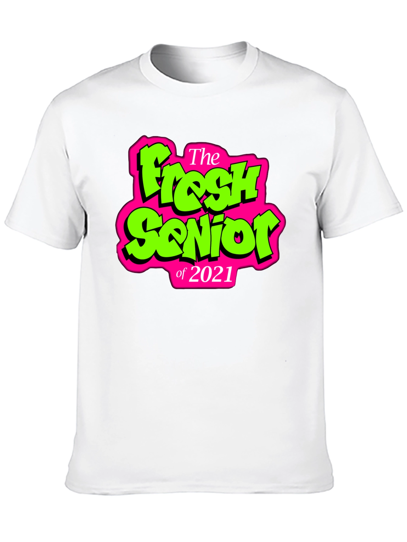 Fresh Senior 2021 Black Graphic Tee
