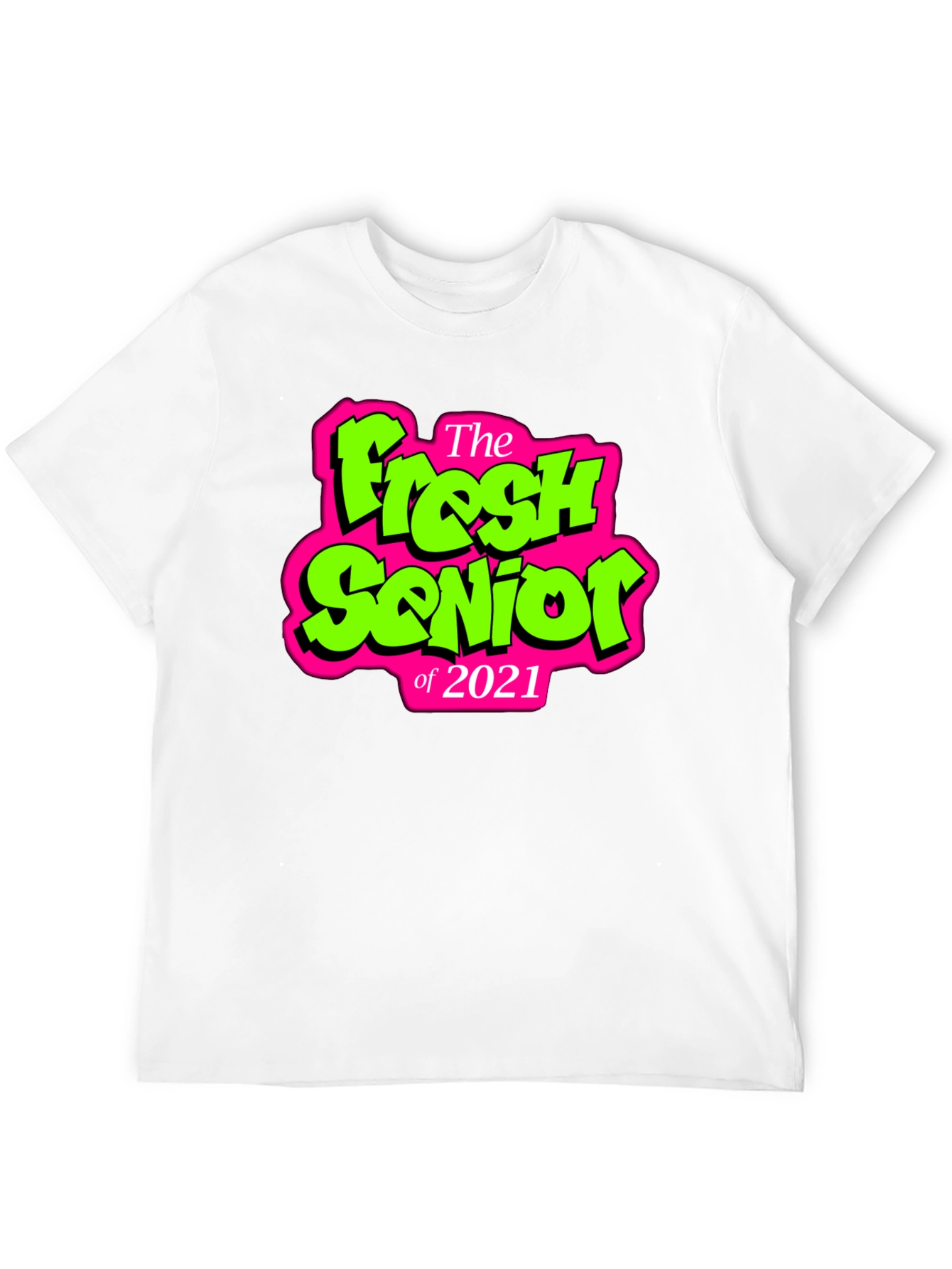 Fresh Senior 2021 Black Graphic Tee