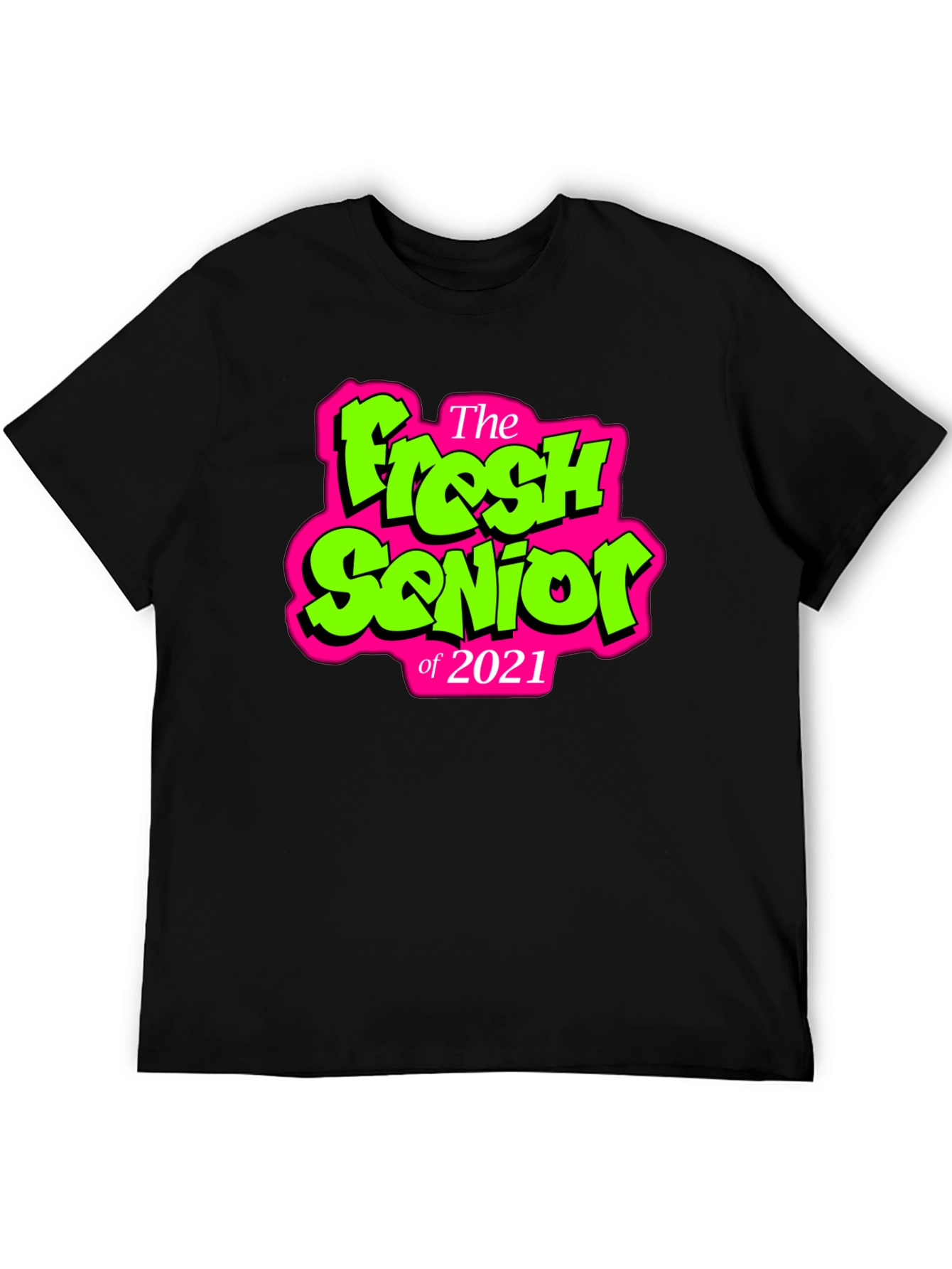 Fresh Senior 2021 Black Graphic Tee