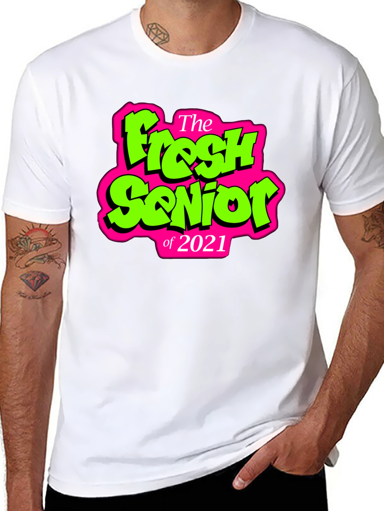 Fresh Senior 2021 Black Graphic Tee