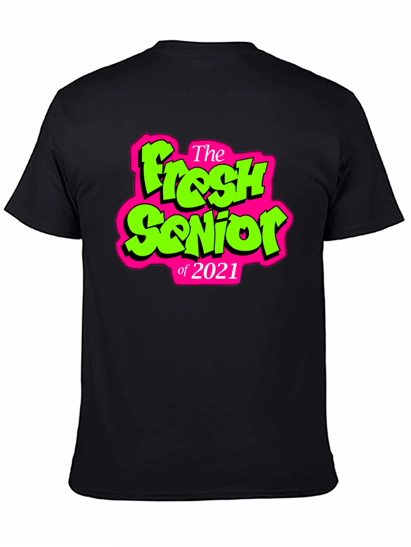 Fresh Senior 2021 Black Graphic Tee