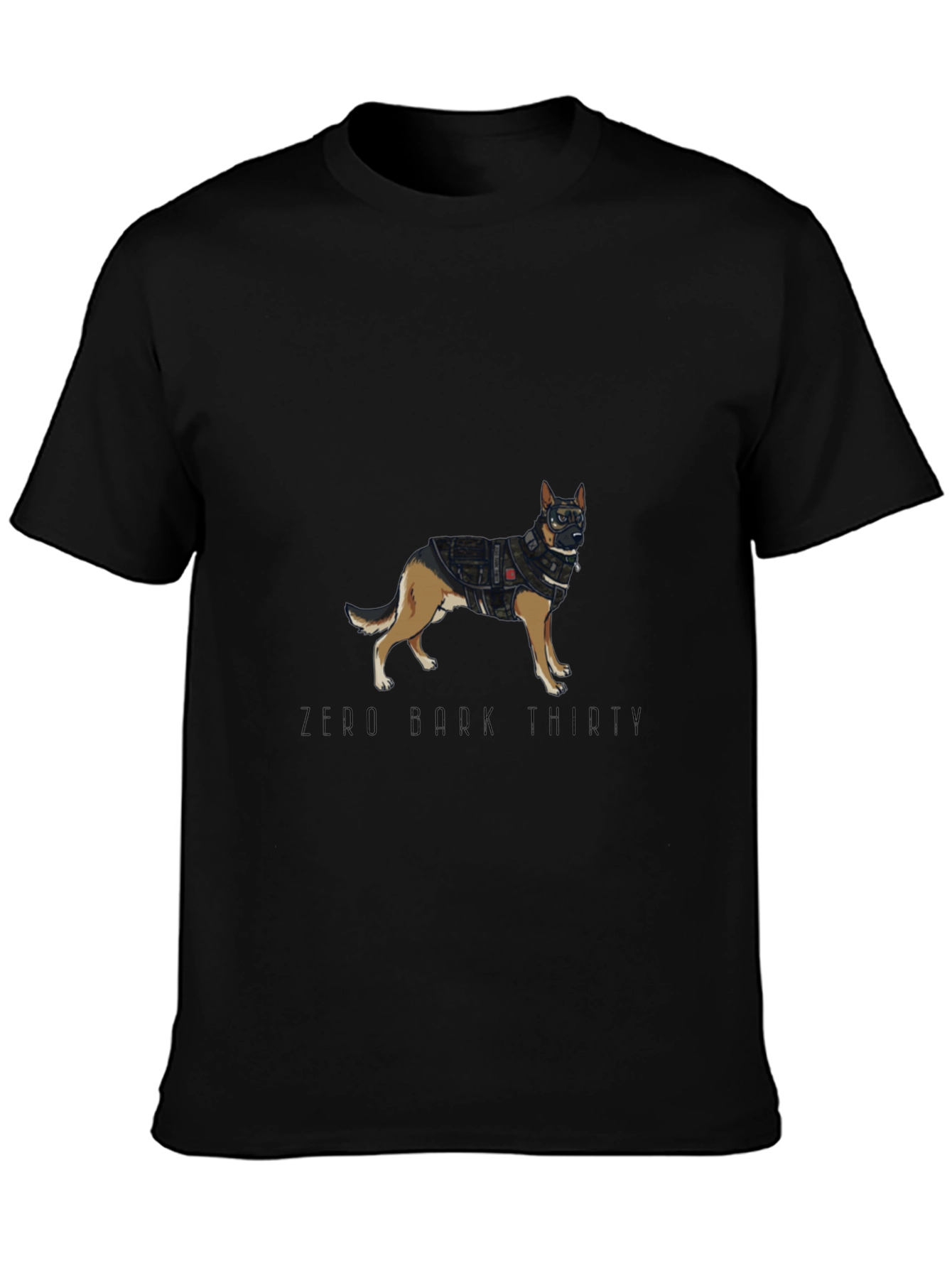 Zero Bark Thirty Dog Graphic Tee - Black