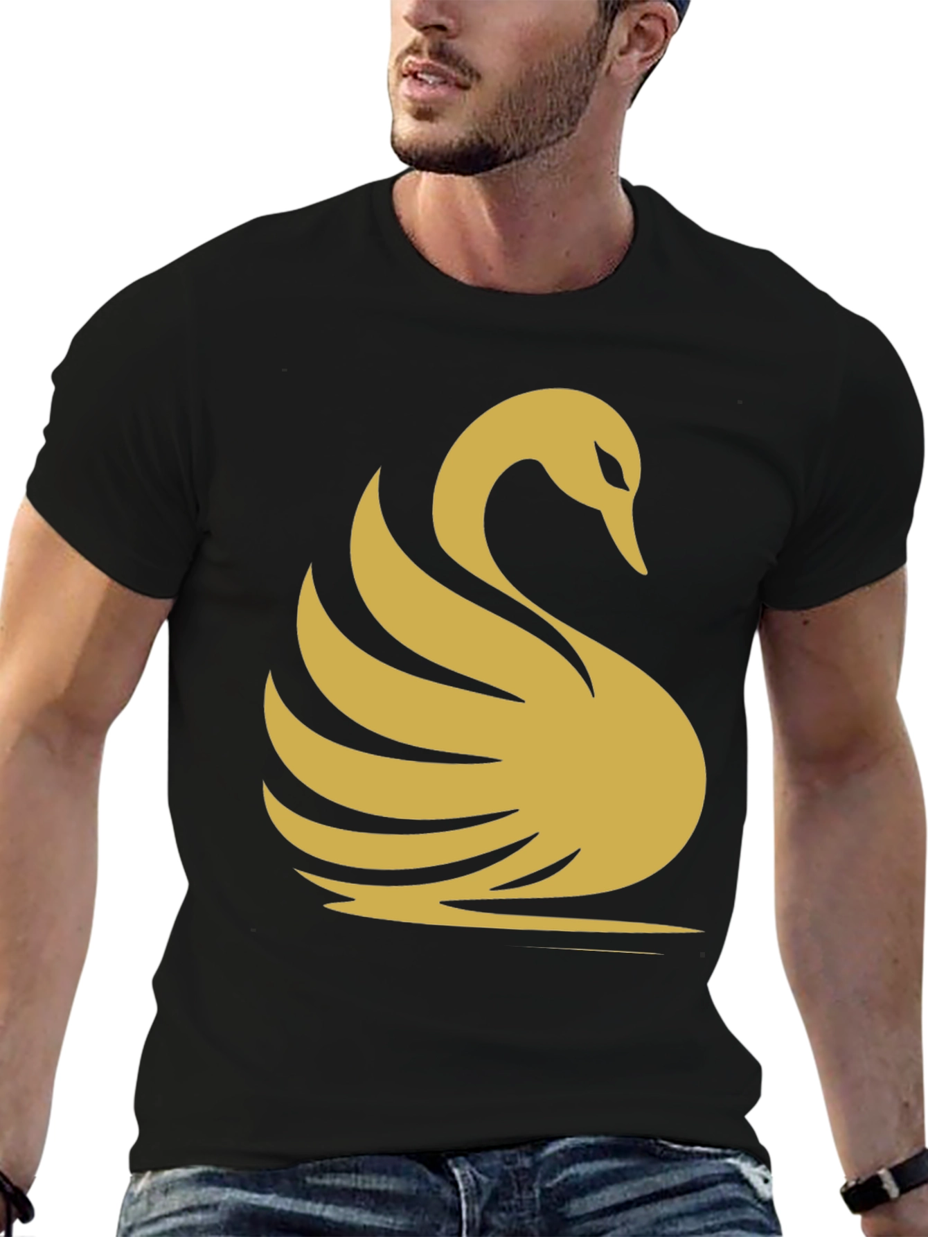 Black Swan Graphic Tee - Modern Style