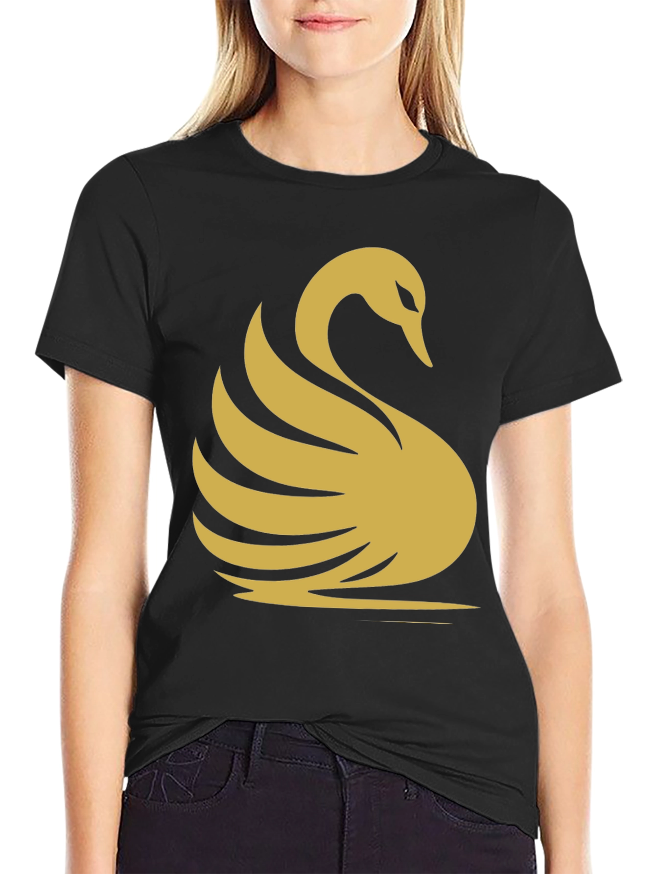 Black Swan Graphic Tee - Modern Style