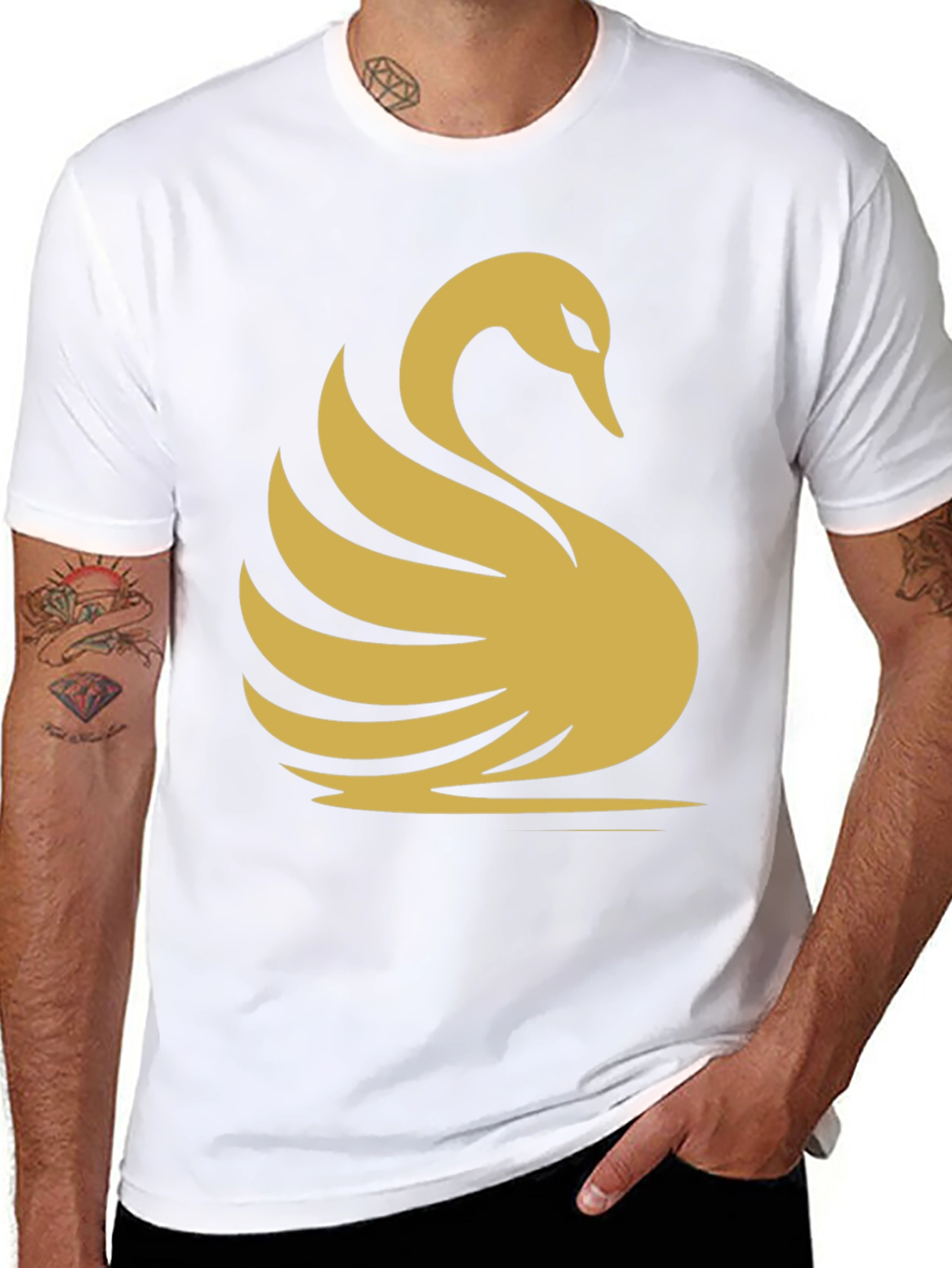 Black Swan Graphic Tee - Modern Style