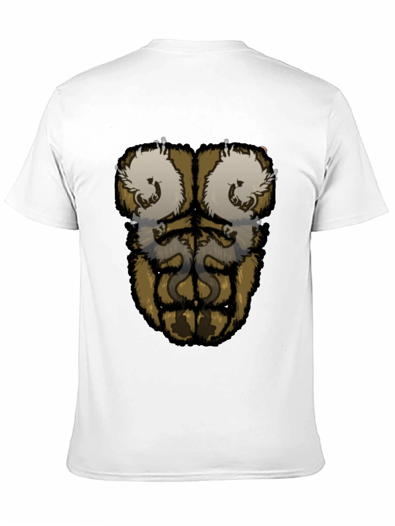 Funny Gorilla Fur Six-Pack T-Shirt