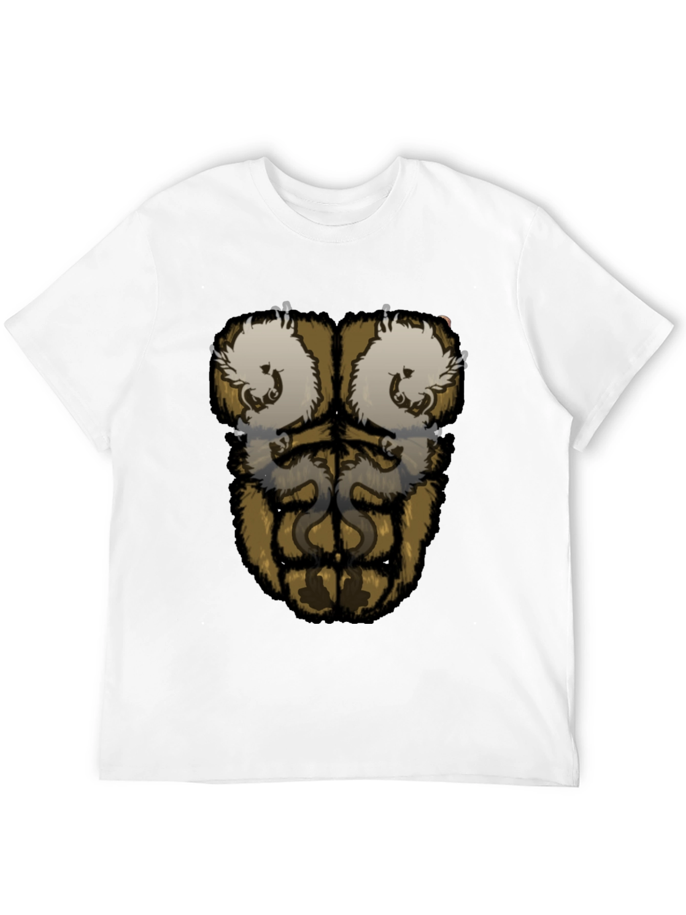 Funny Gorilla Fur Six-Pack T-Shirt
