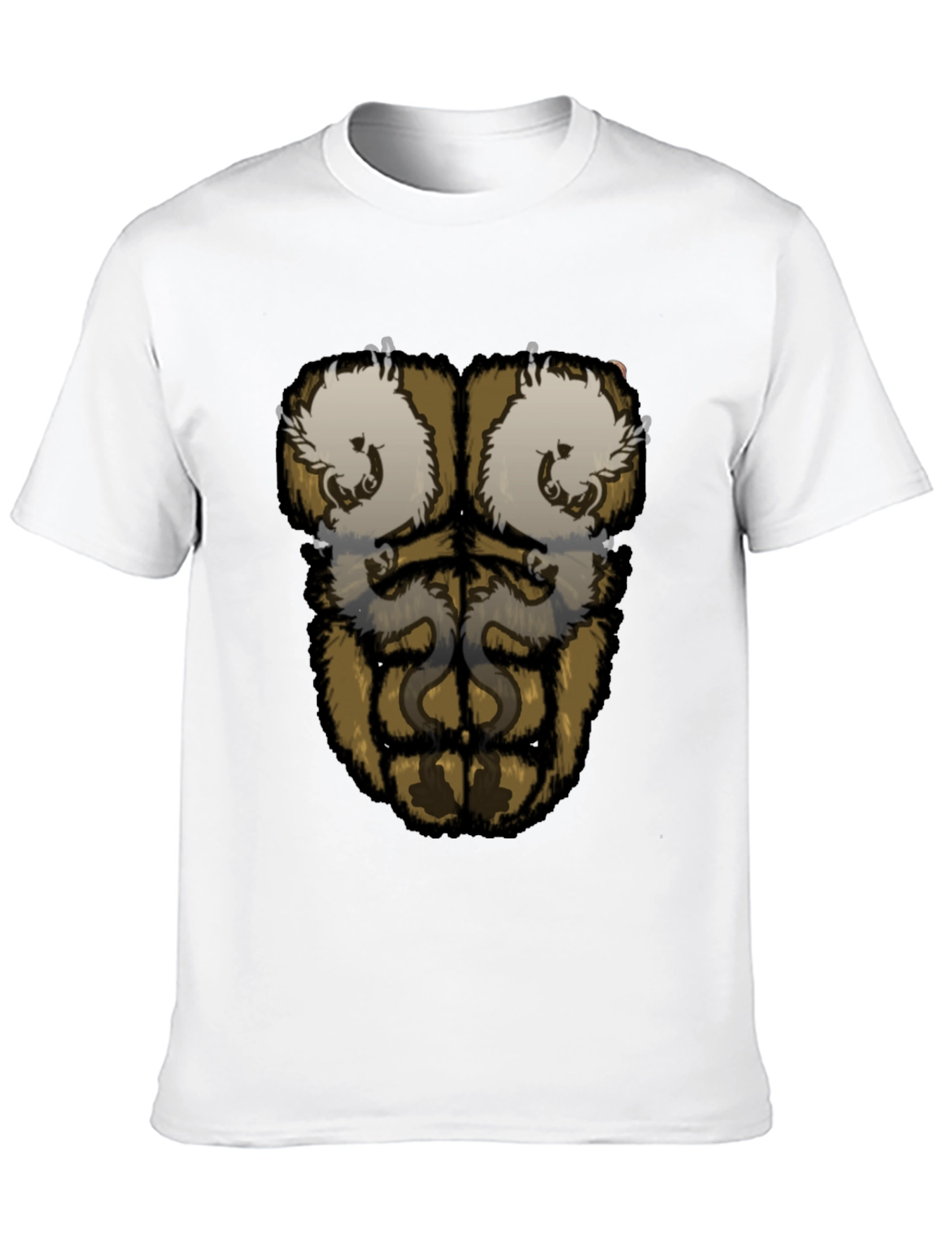 Funny Gorilla Fur Six-Pack T-Shirt