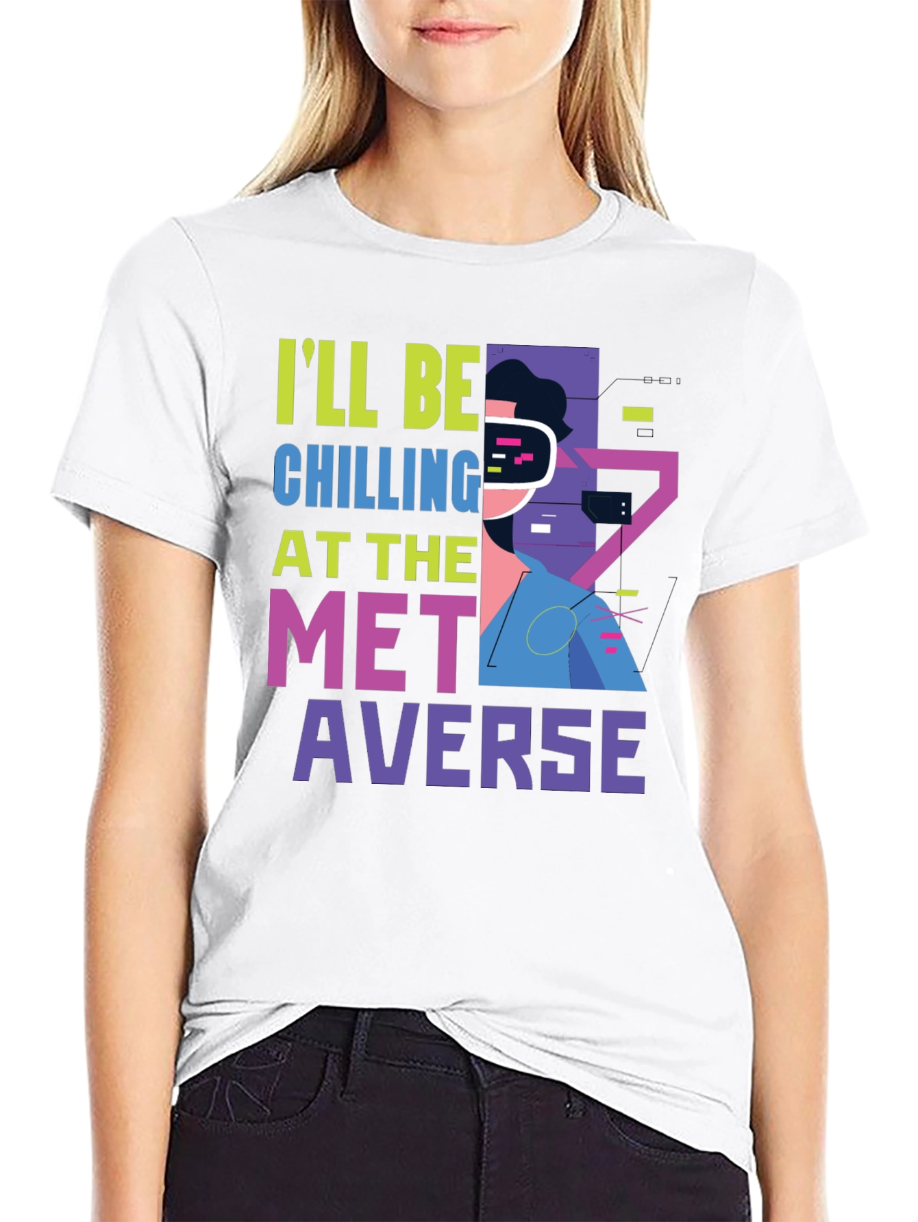 Metaverse Chill T-Shirt - Virtual World Apparel