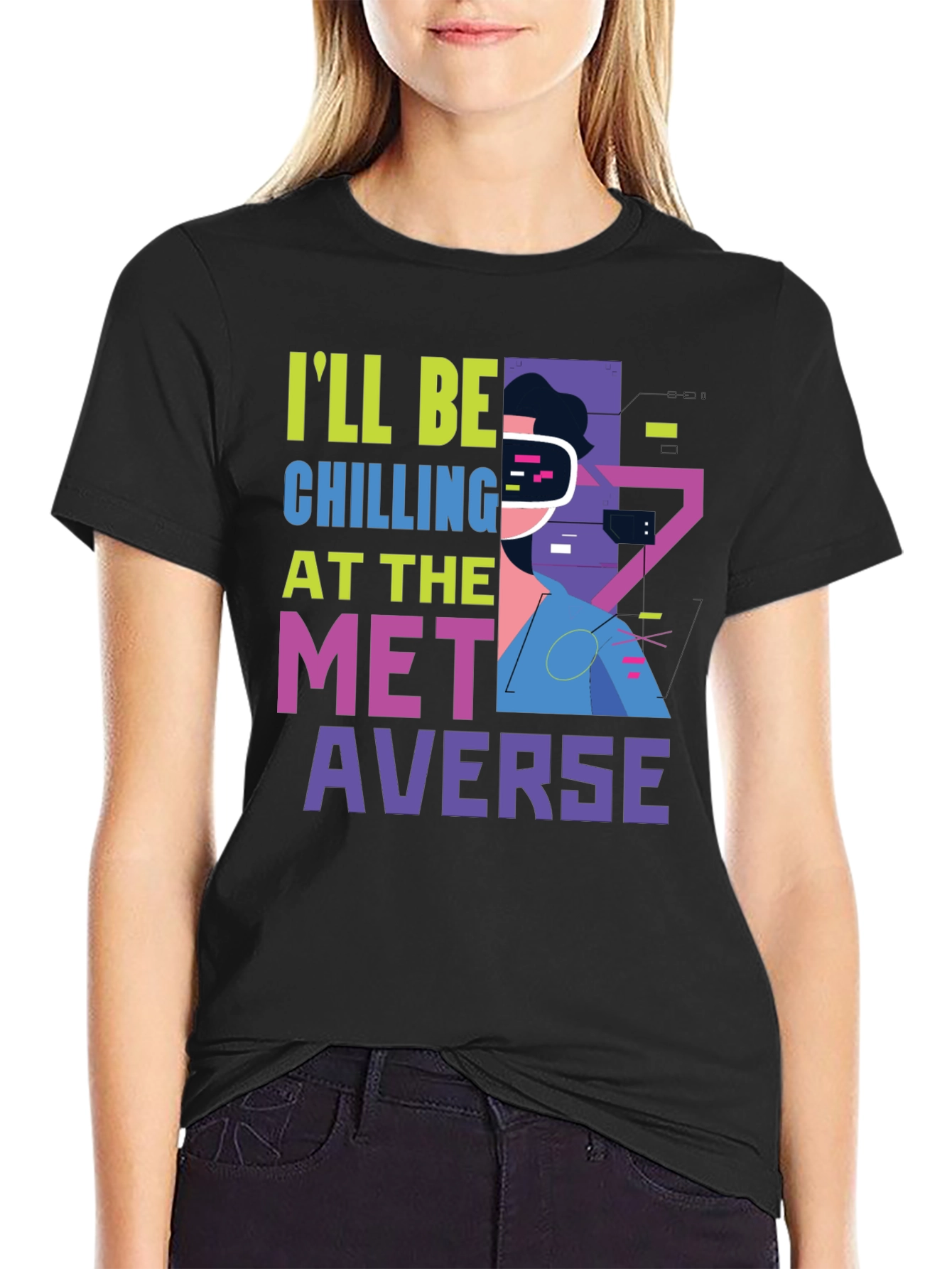 Metaverse Chill T-Shirt - Virtual World Apparel