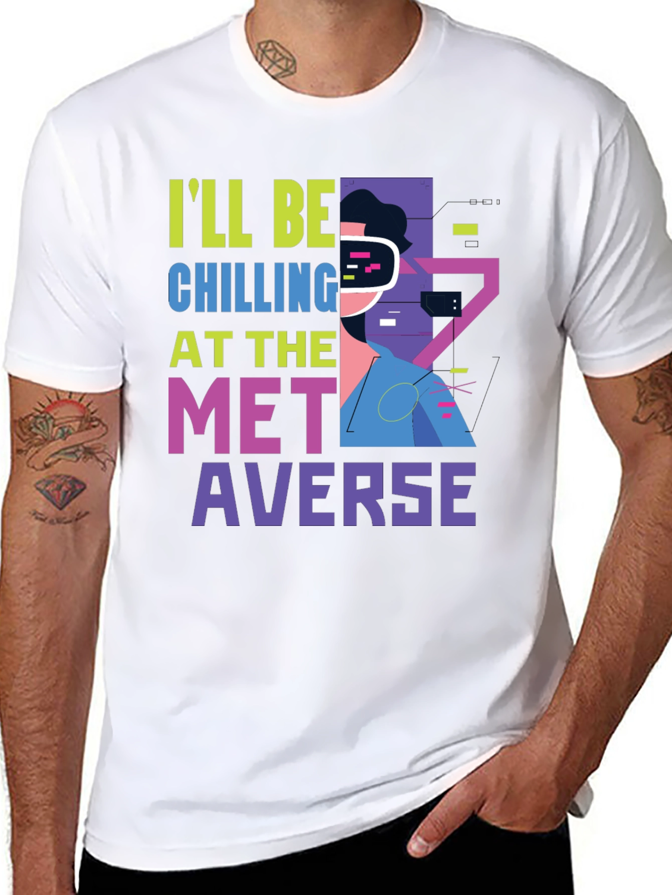 Metaverse Chill T-Shirt - Virtual World Apparel