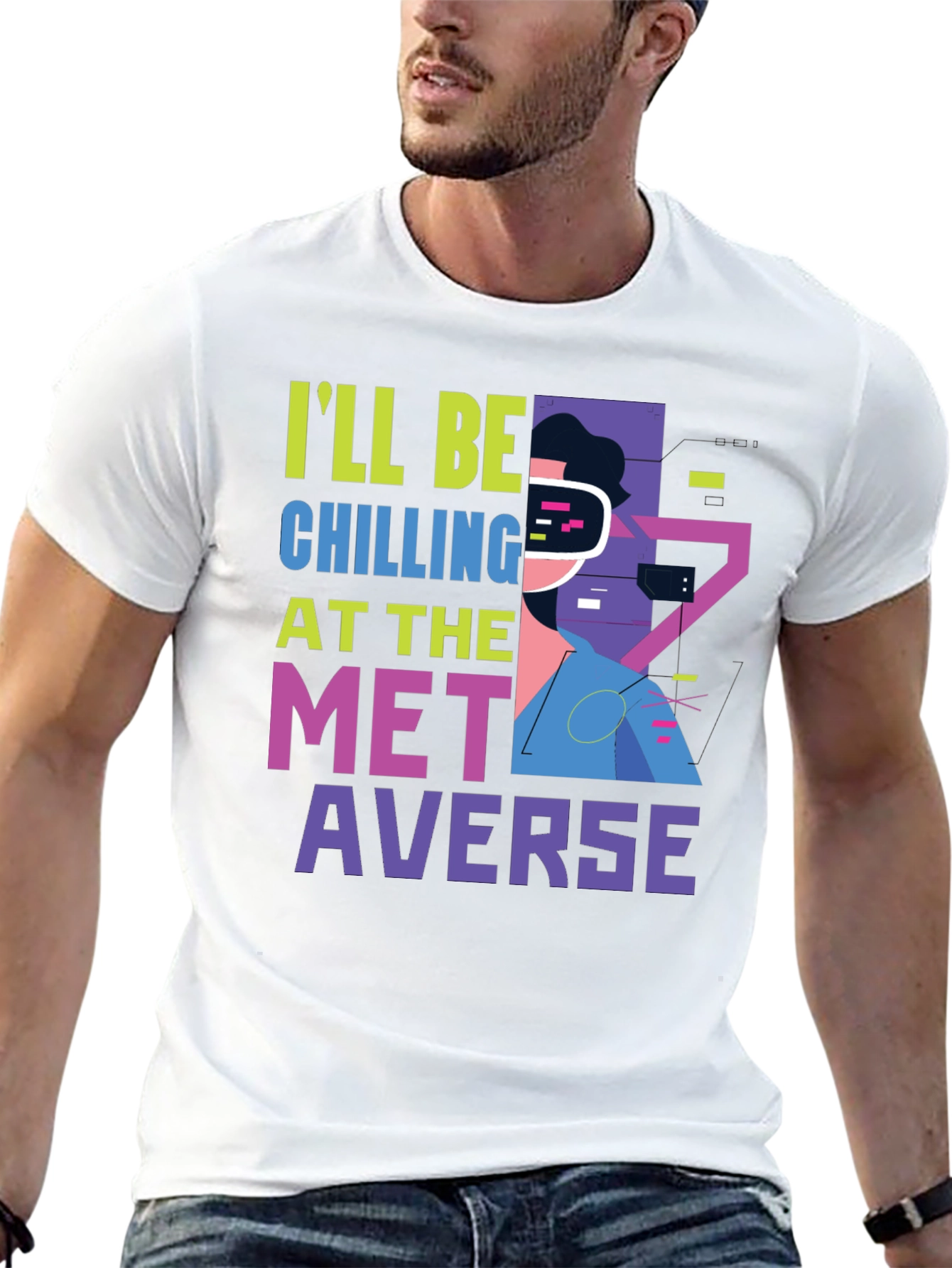 Metaverse Chill T-Shirt - Virtual World Apparel