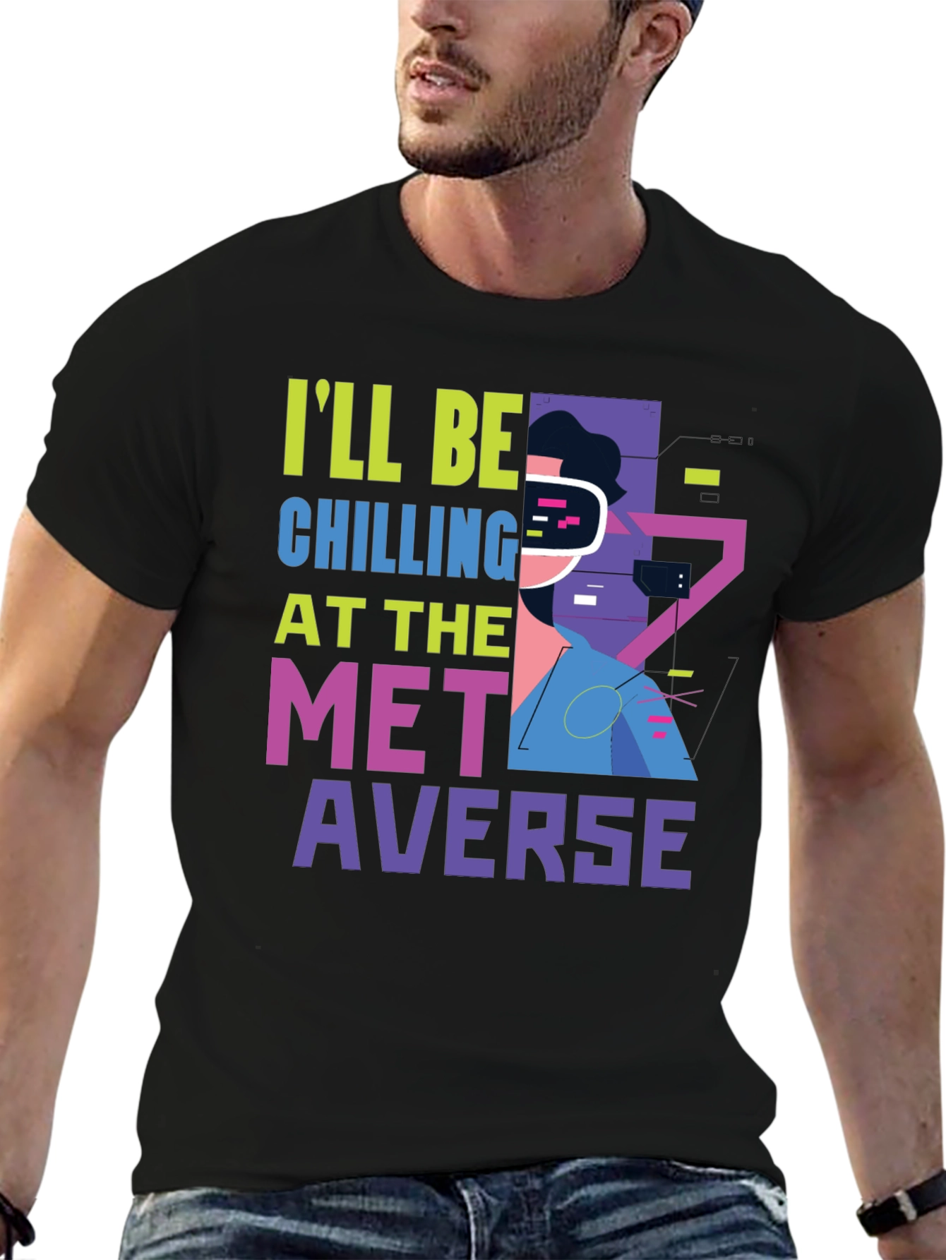 Metaverse Chill T-Shirt - Virtual World Apparel