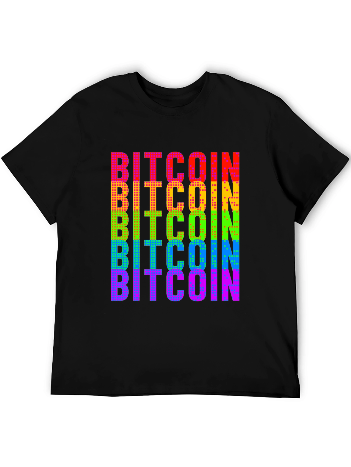 Bitcoin Rainbow Graphic Tee - Crypto Fashion