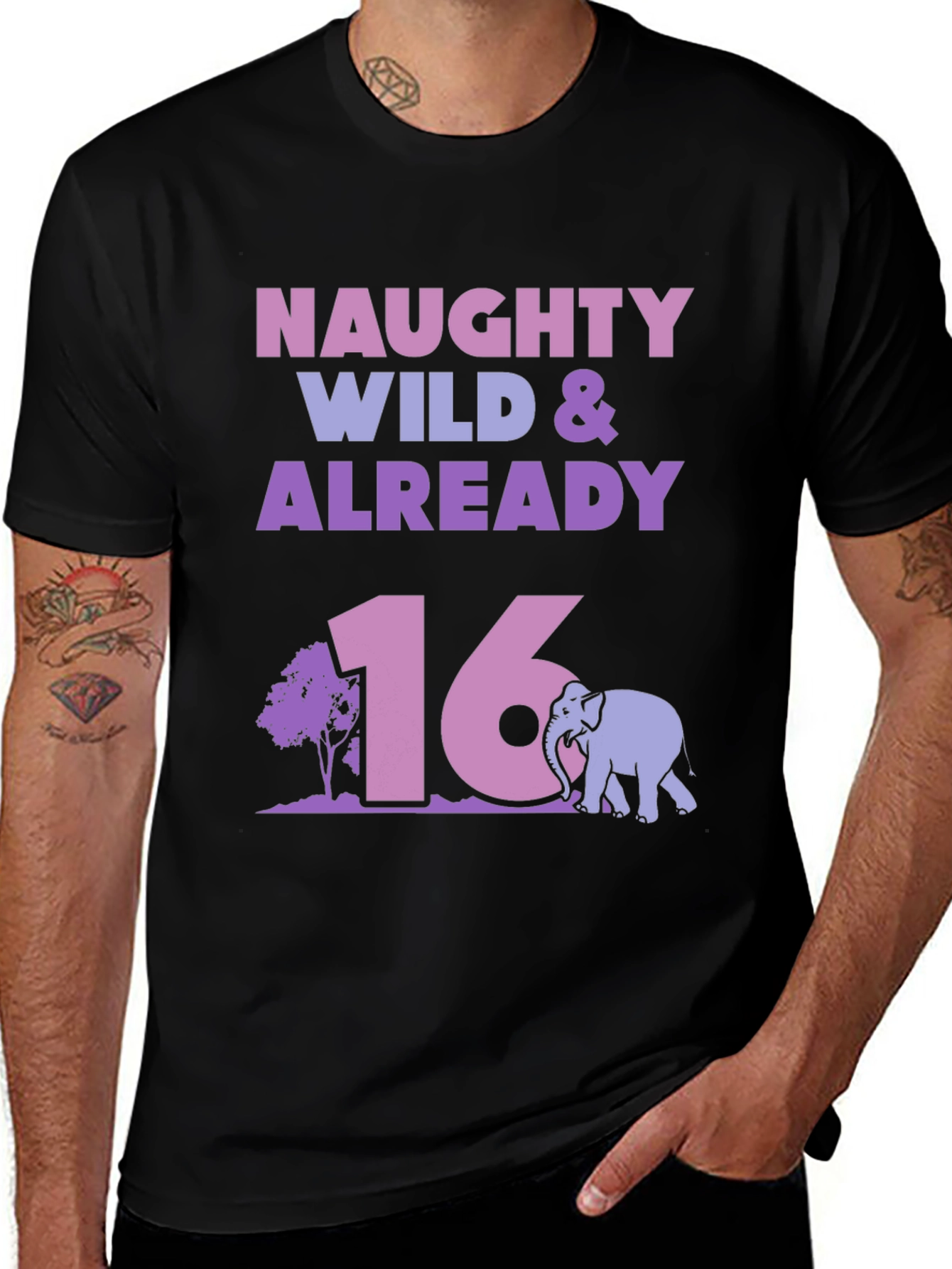 Naughty Wild & Already 16 Birthday T-Shirt