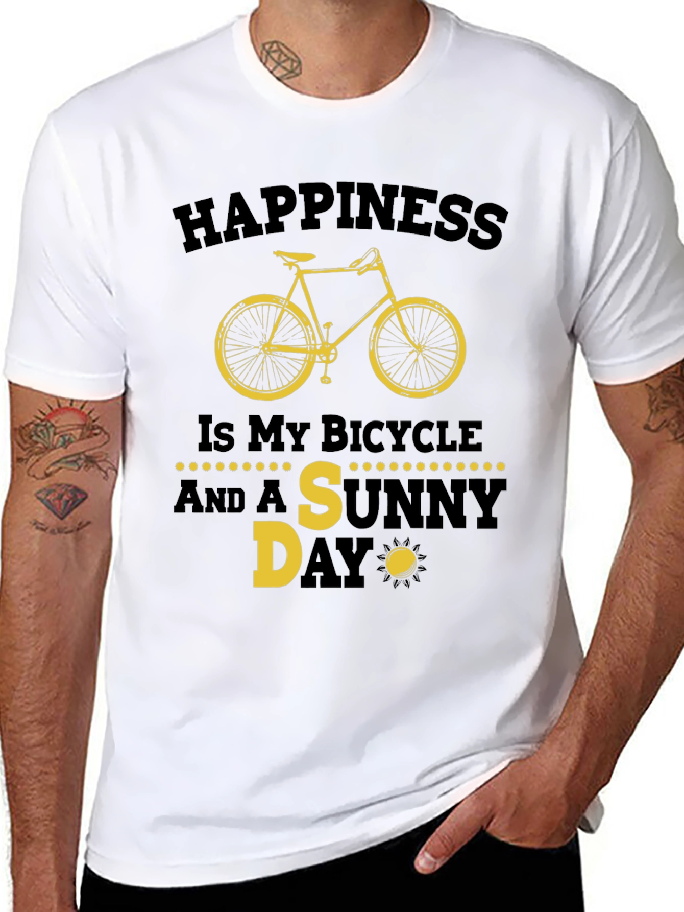 Happiness Bicycle Sunny Day T-Shirt