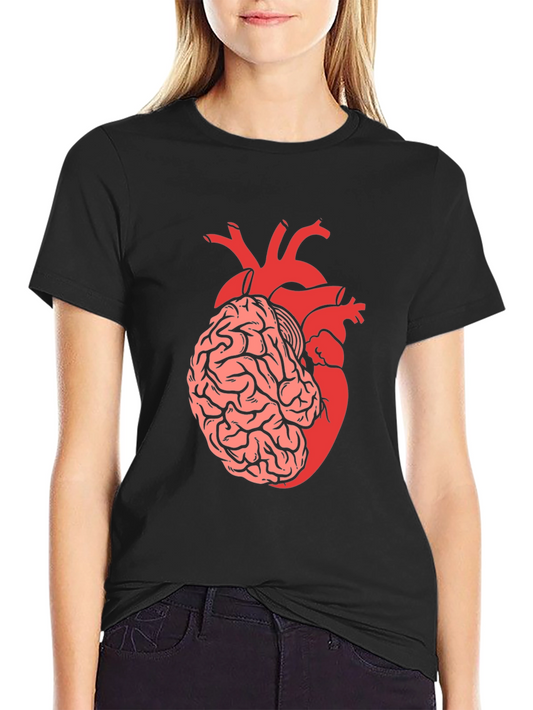 Brain & Heart T-Shirt - Think with Your Heart