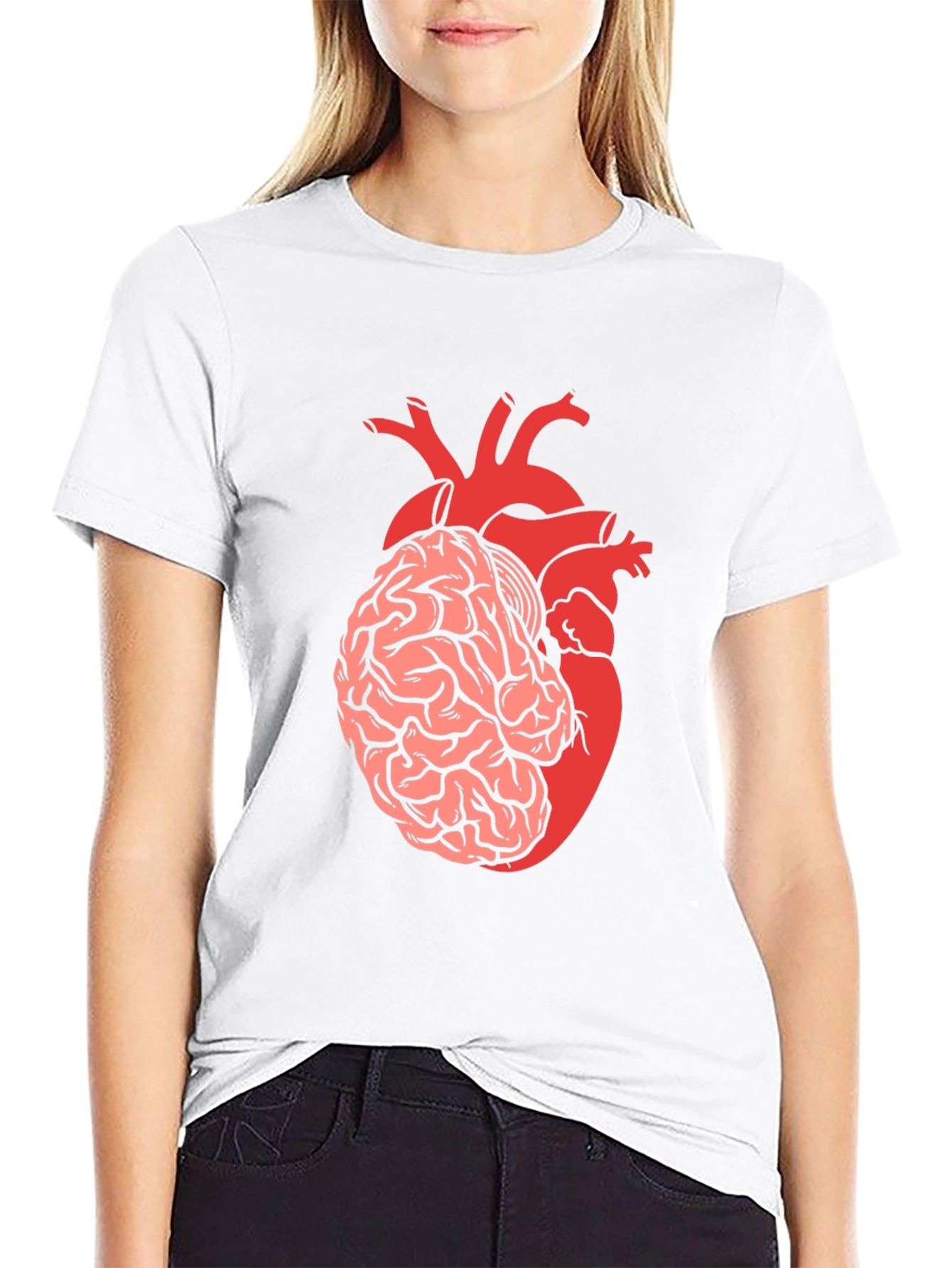 Brain & Heart T-Shirt - Think with Your Heart