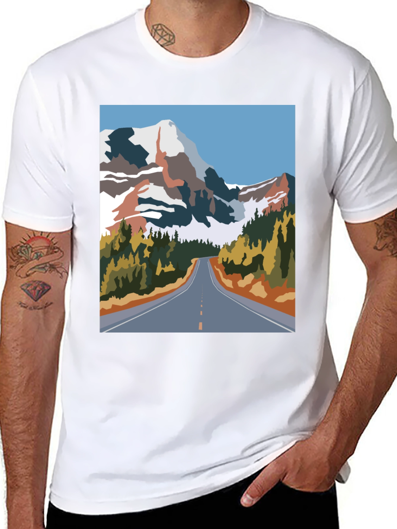 Mountain Road Graphic Tee - Adventure Awaits!