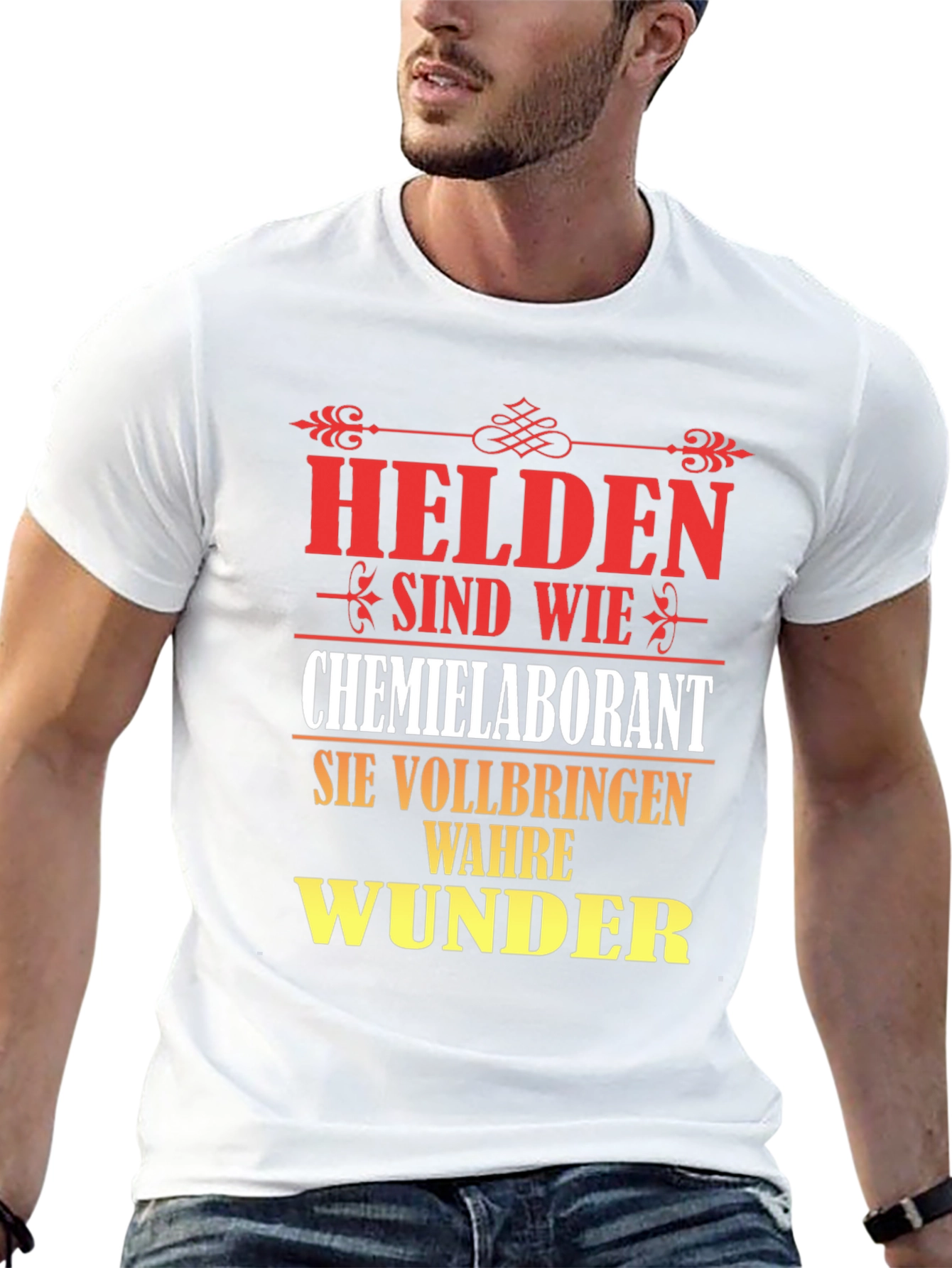 Chemist Lab Technician Hero T-Shirt - German Text