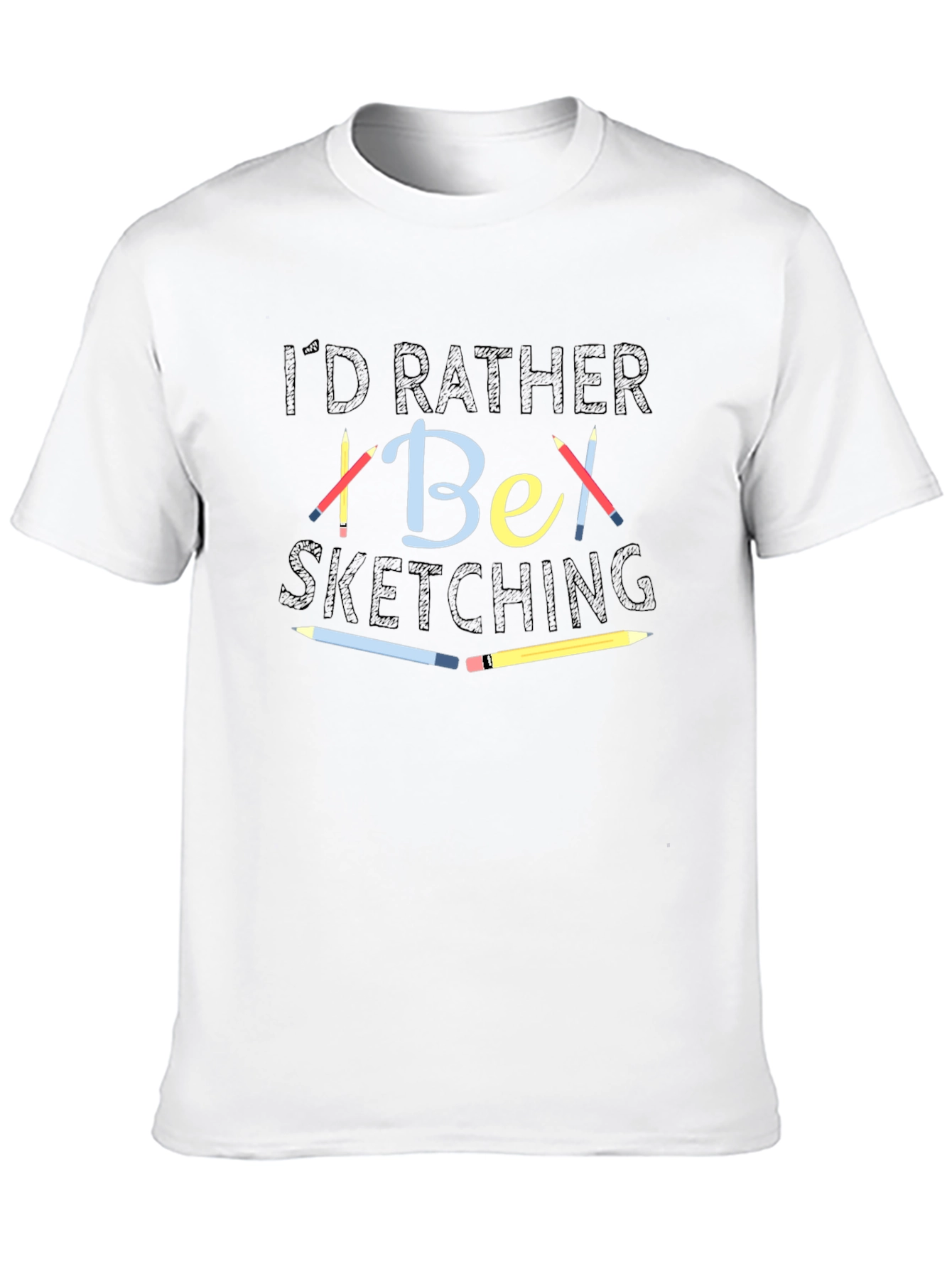 Id Rather Be Sketching Black T-Shirt