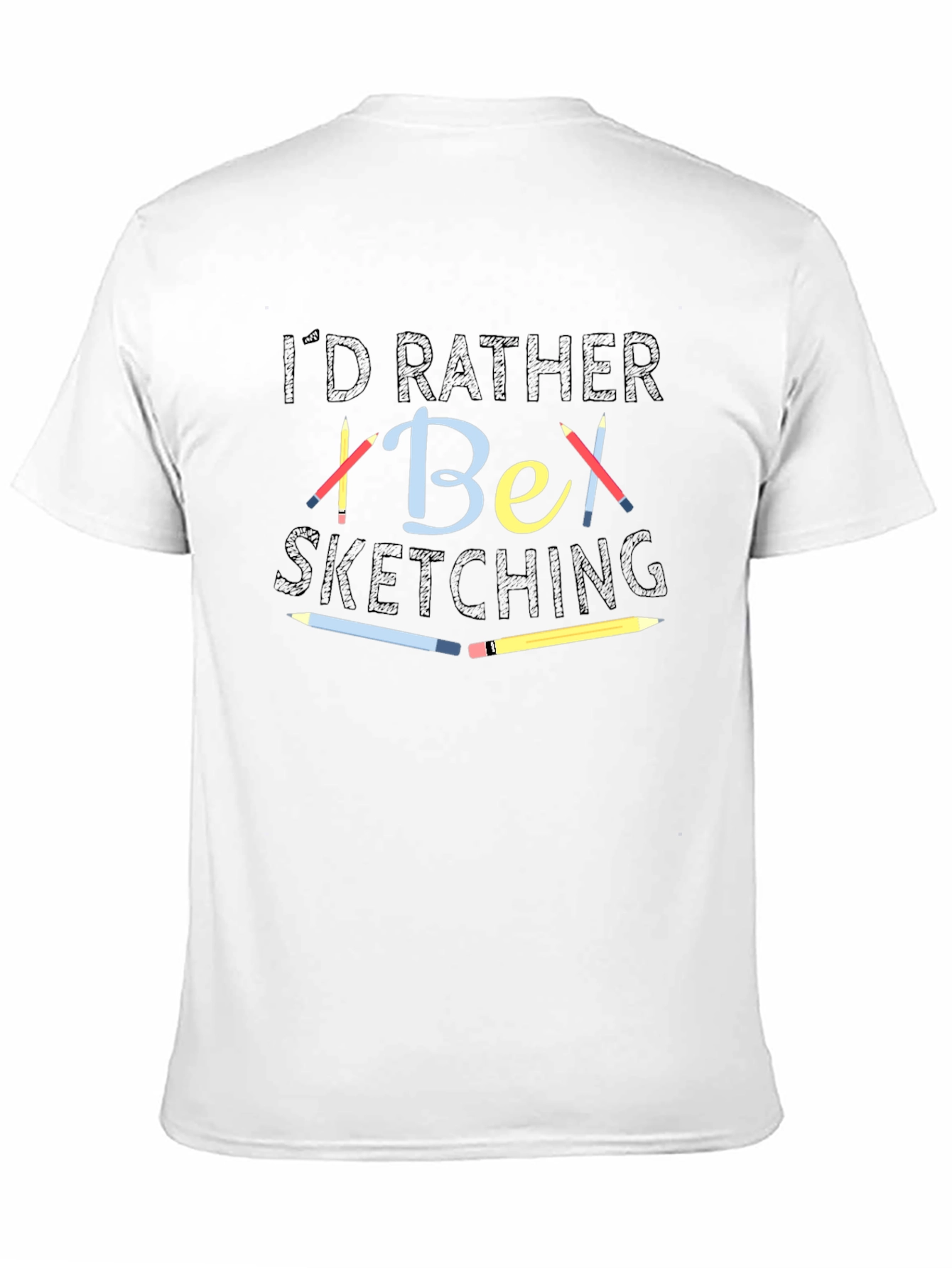 Id Rather Be Sketching Black T-Shirt