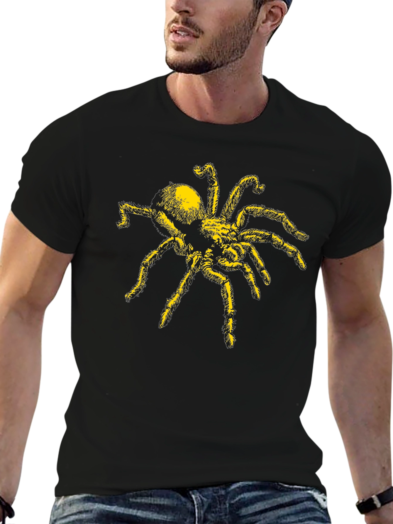 Spider Graphic T-Shirt - Black Cotton Tee