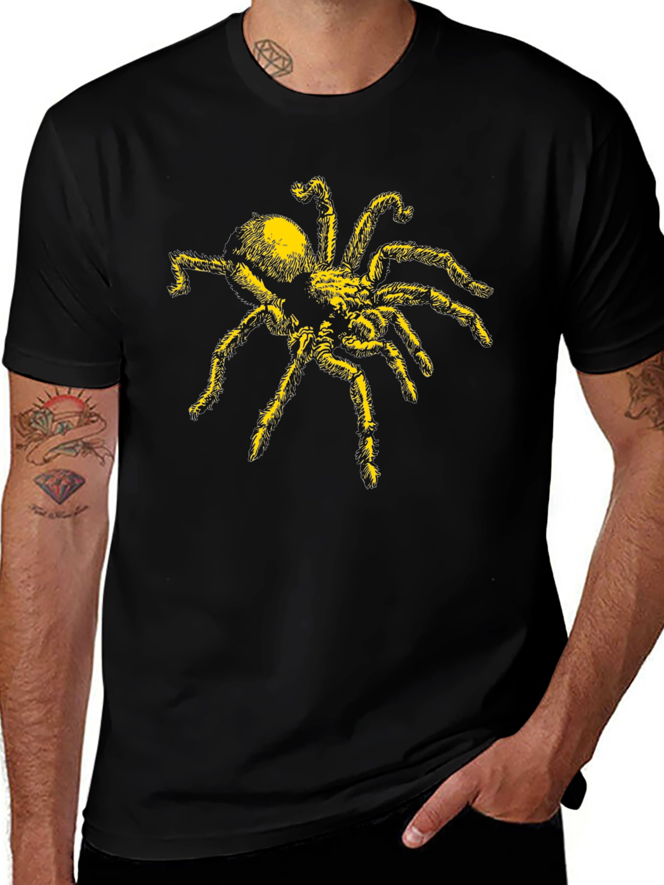 Spider Graphic T-Shirt - Black Cotton Tee