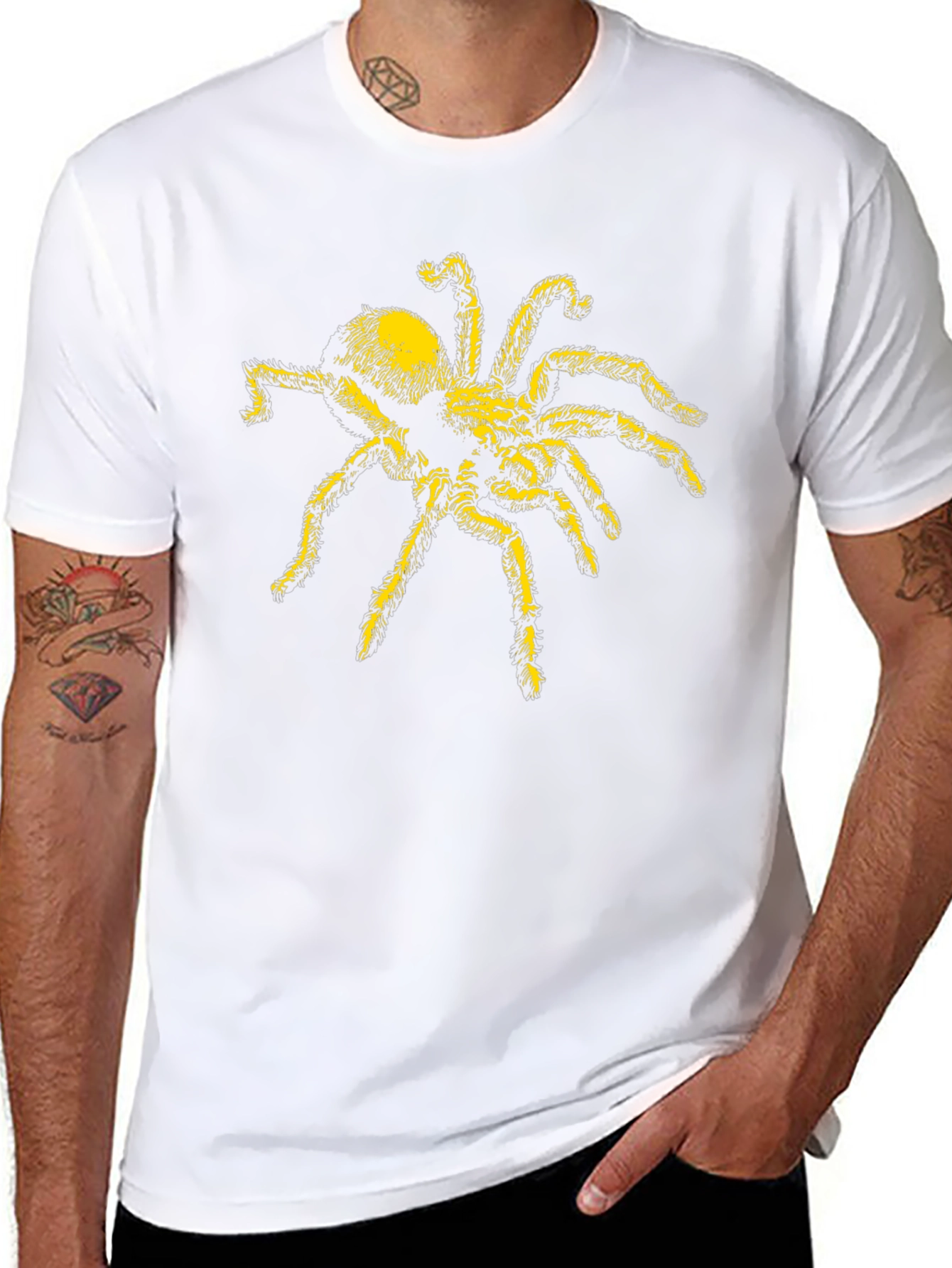 Spider Graphic T-Shirt - Black Cotton Tee