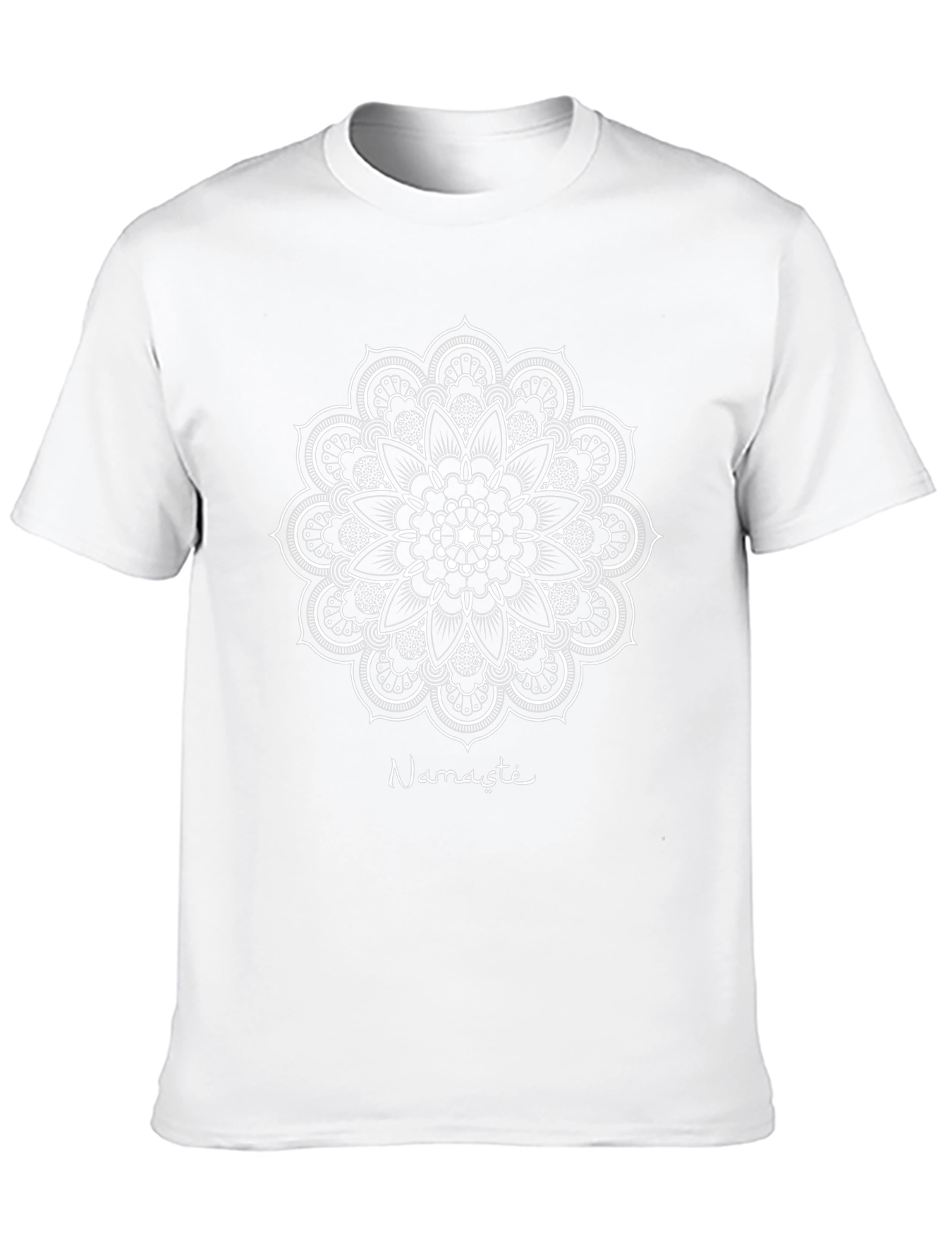 Namaste Mandala Graphic Tee - Black Cotton T-Shirt