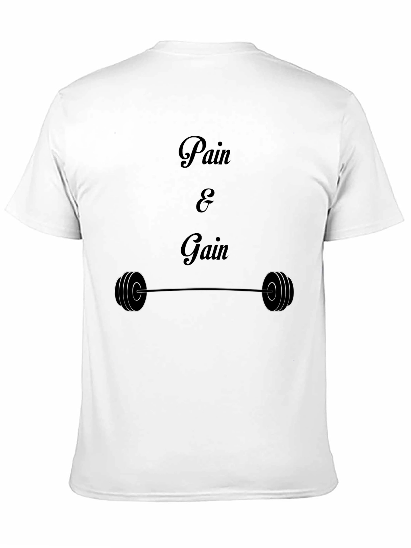 Pain & Gain Black T-Shirt - Workout Motivation