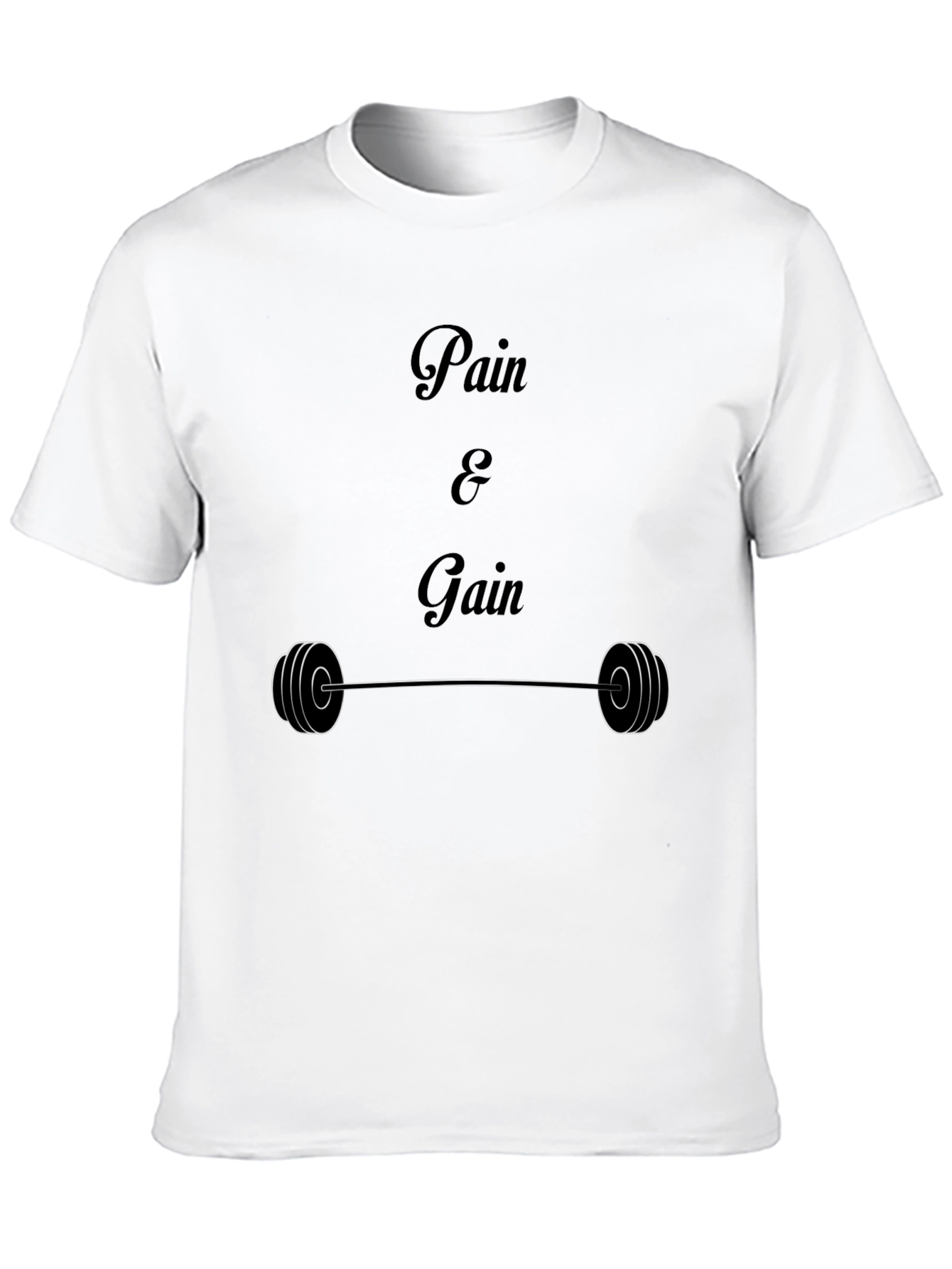 Pain & Gain Black T-Shirt - Workout Motivation