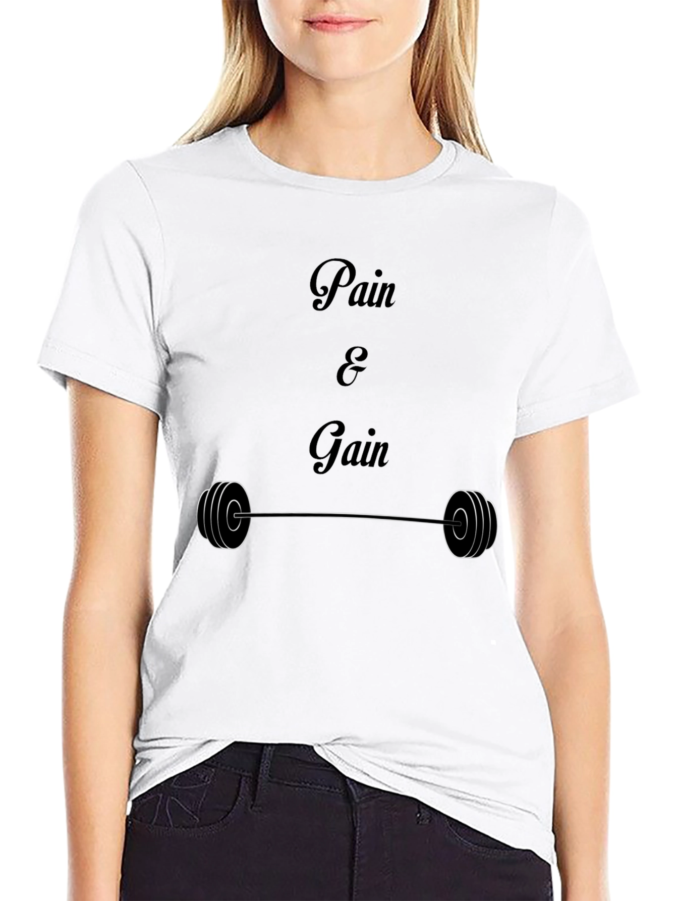 Pain & Gain Black T-Shirt - Workout Motivation
