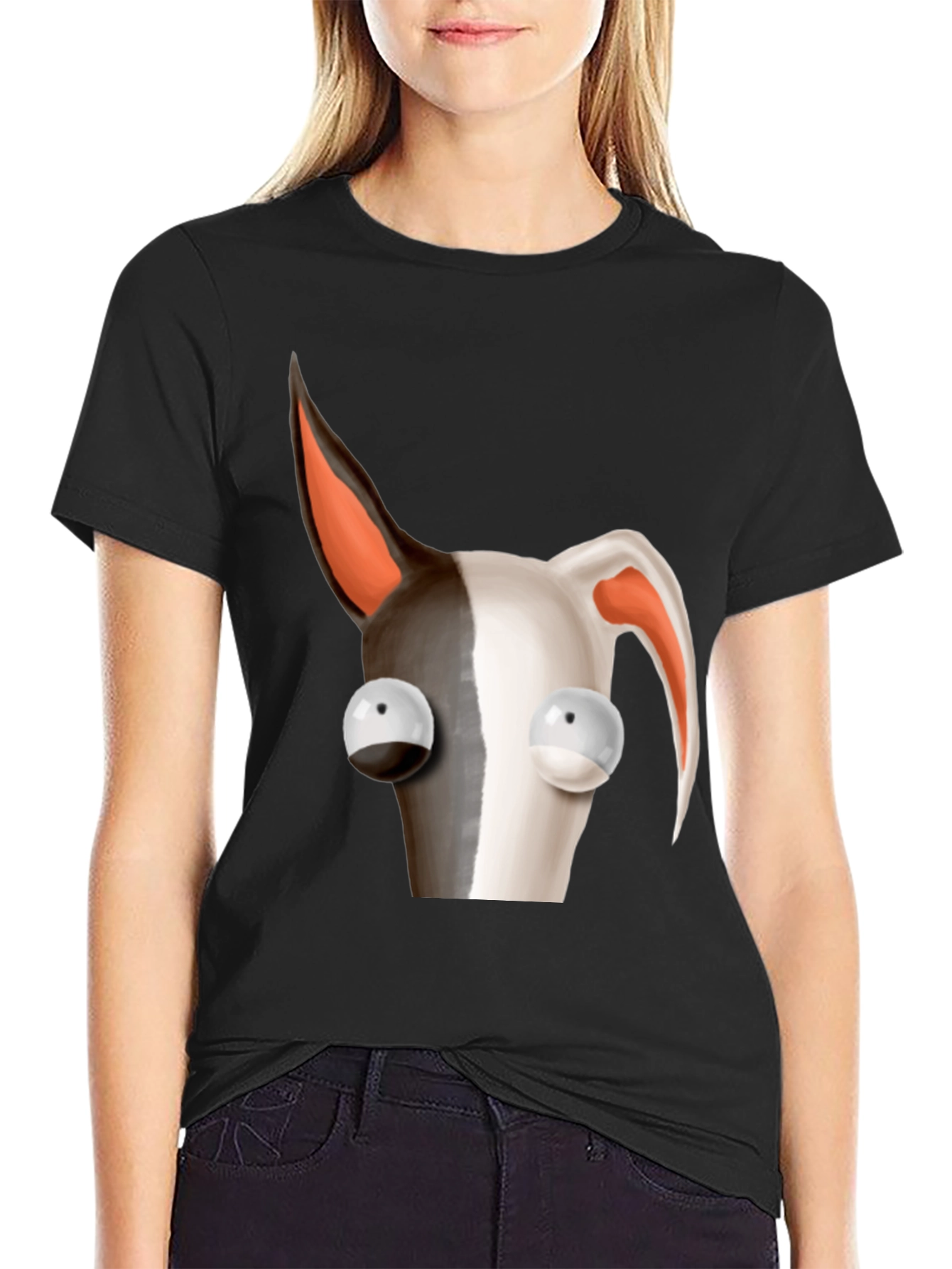 Cartoon Dog Graphic Tee - Unique Animal Design T-Shirt