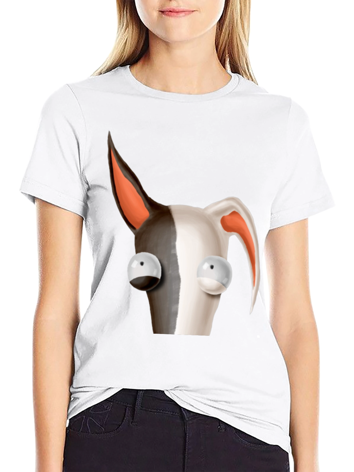 Cartoon Dog Graphic Tee - Unique Animal Design T-Shirt