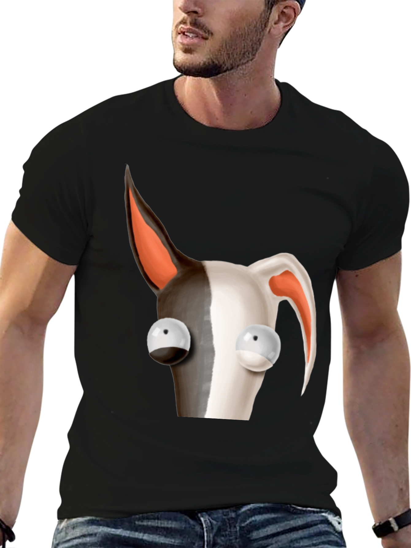 Cartoon Dog Graphic Tee - Unique Animal Design T-Shirt
