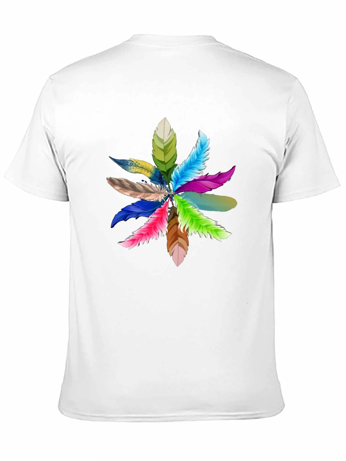 Feather Burst Graphic Black T-Shirt
