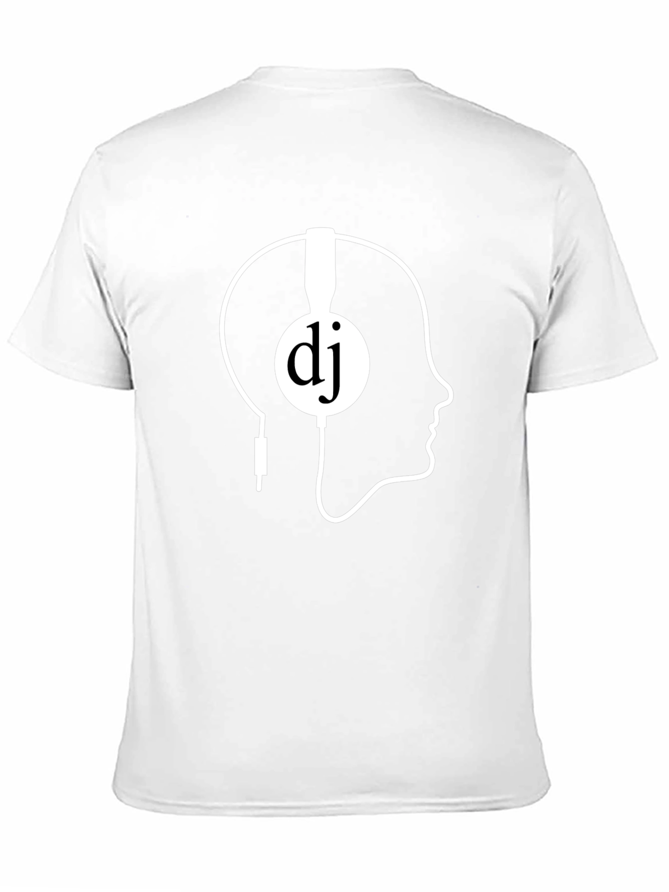 DJ Headphone Head Black T-Shirt