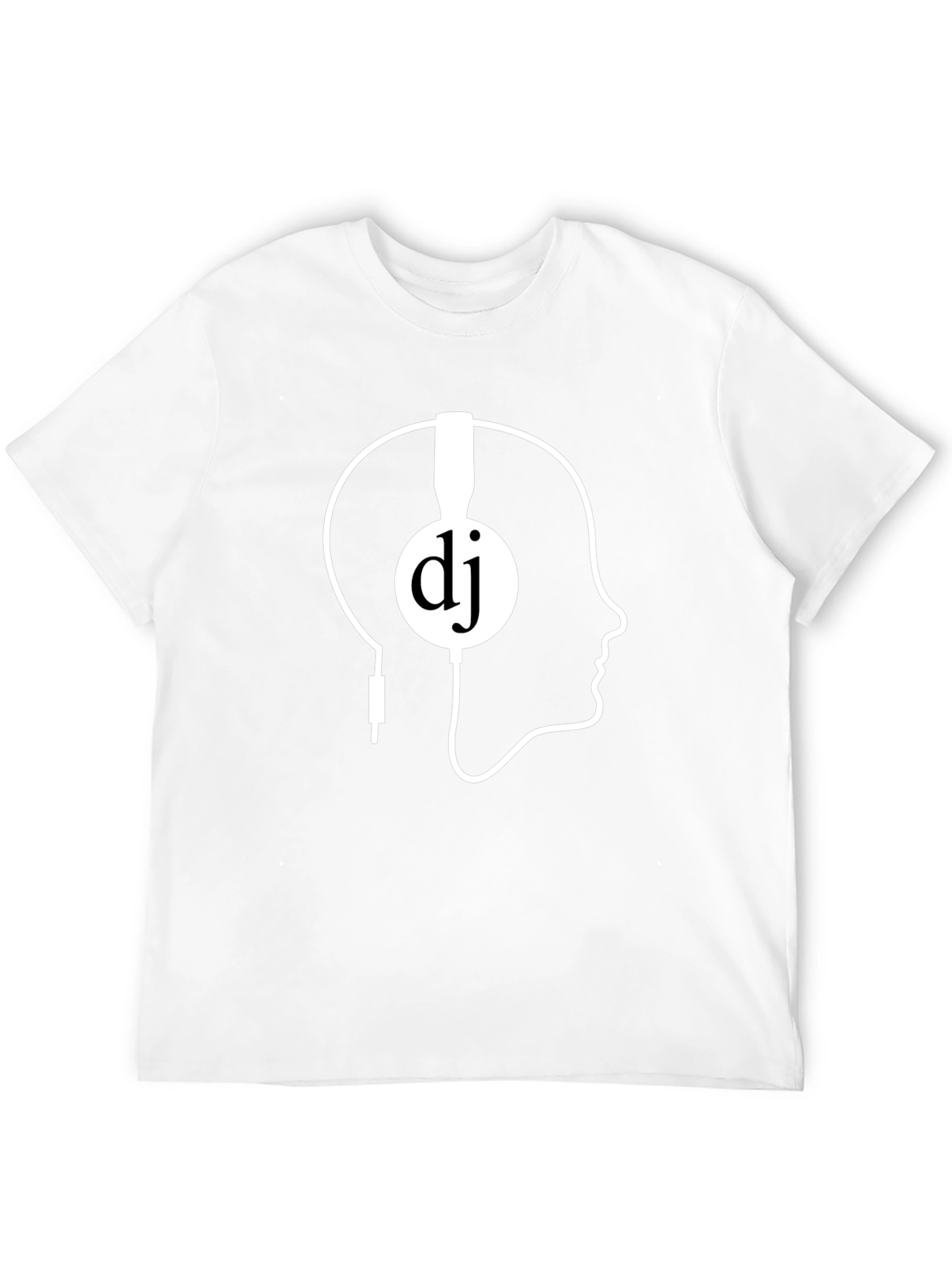 DJ Headphone Head Black T-Shirt