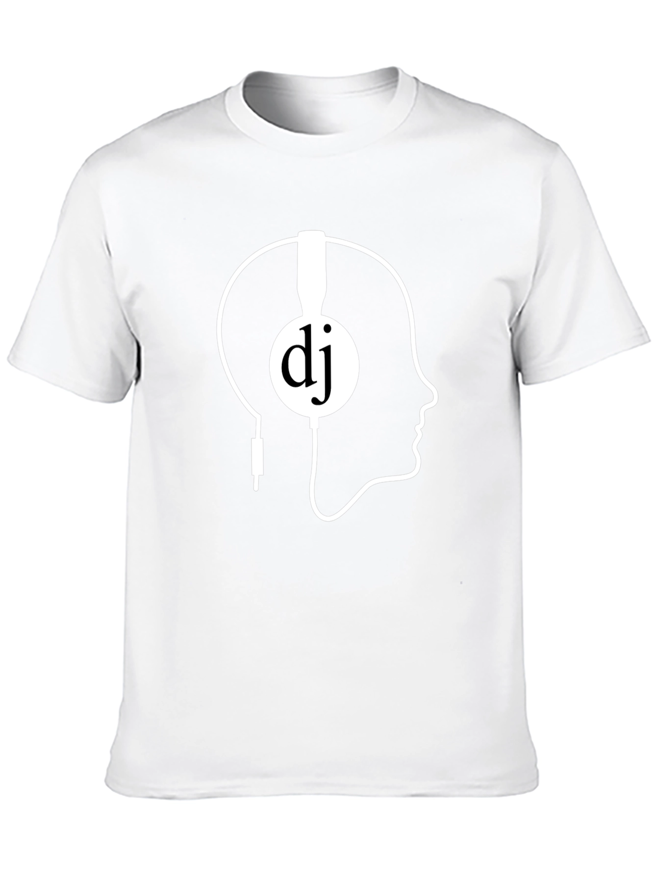 DJ Headphone Head Black T-Shirt