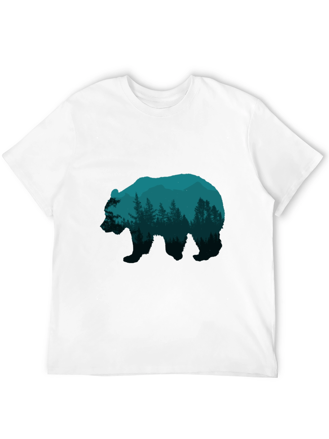 Nature Bear Graphic Tee - Mens Black T-Shirt