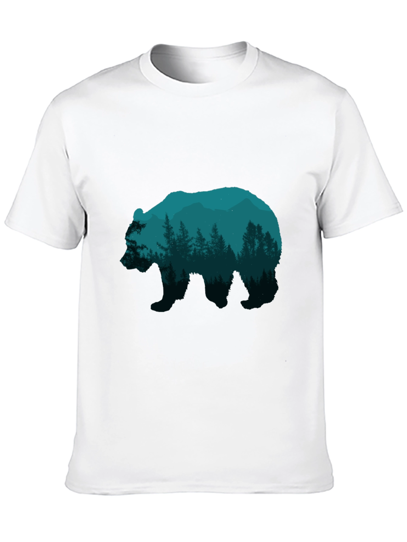 Nature Bear Graphic Tee - Mens Black T-Shirt