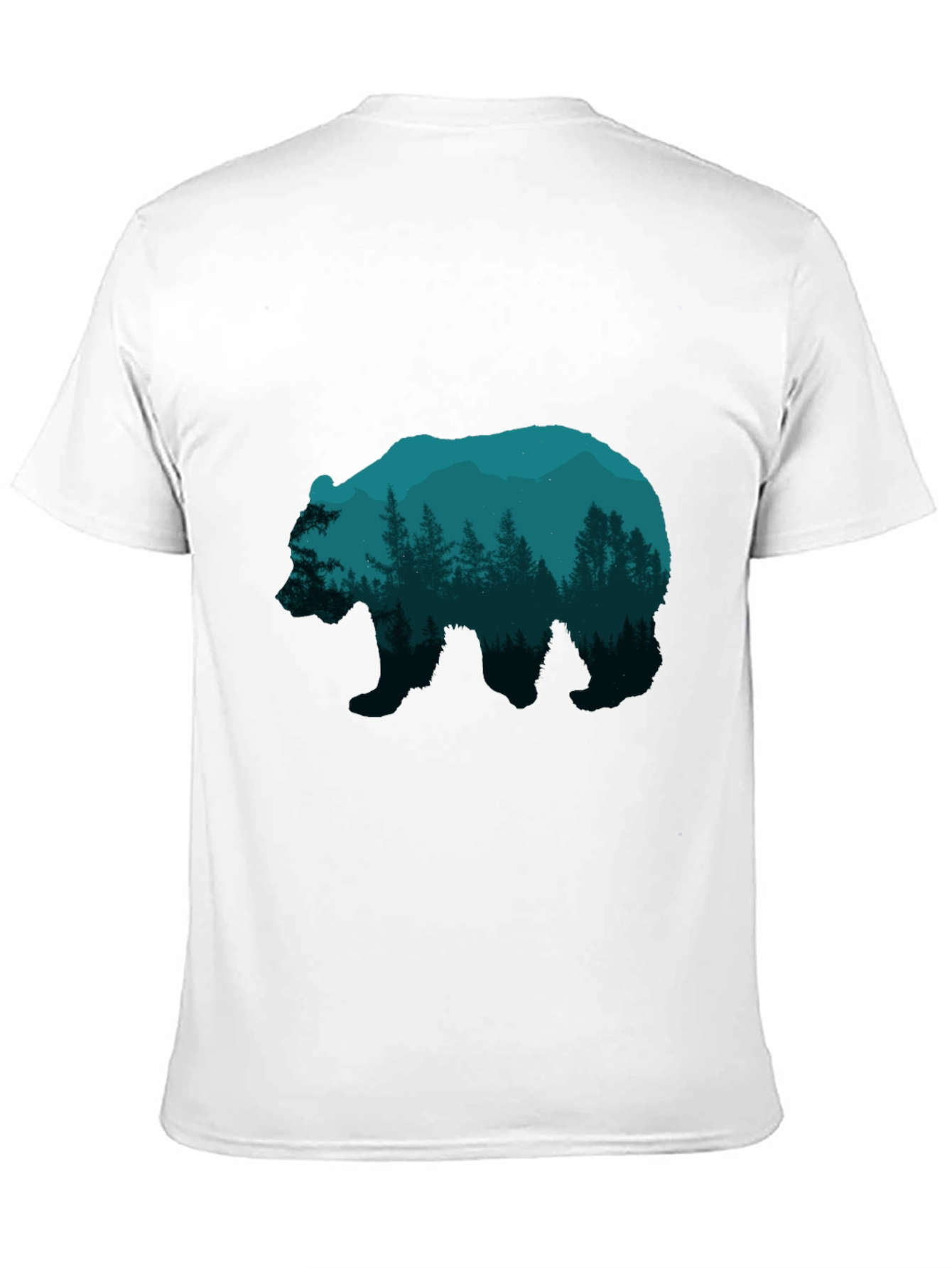 Nature Bear Graphic Tee - Mens Black T-Shirt