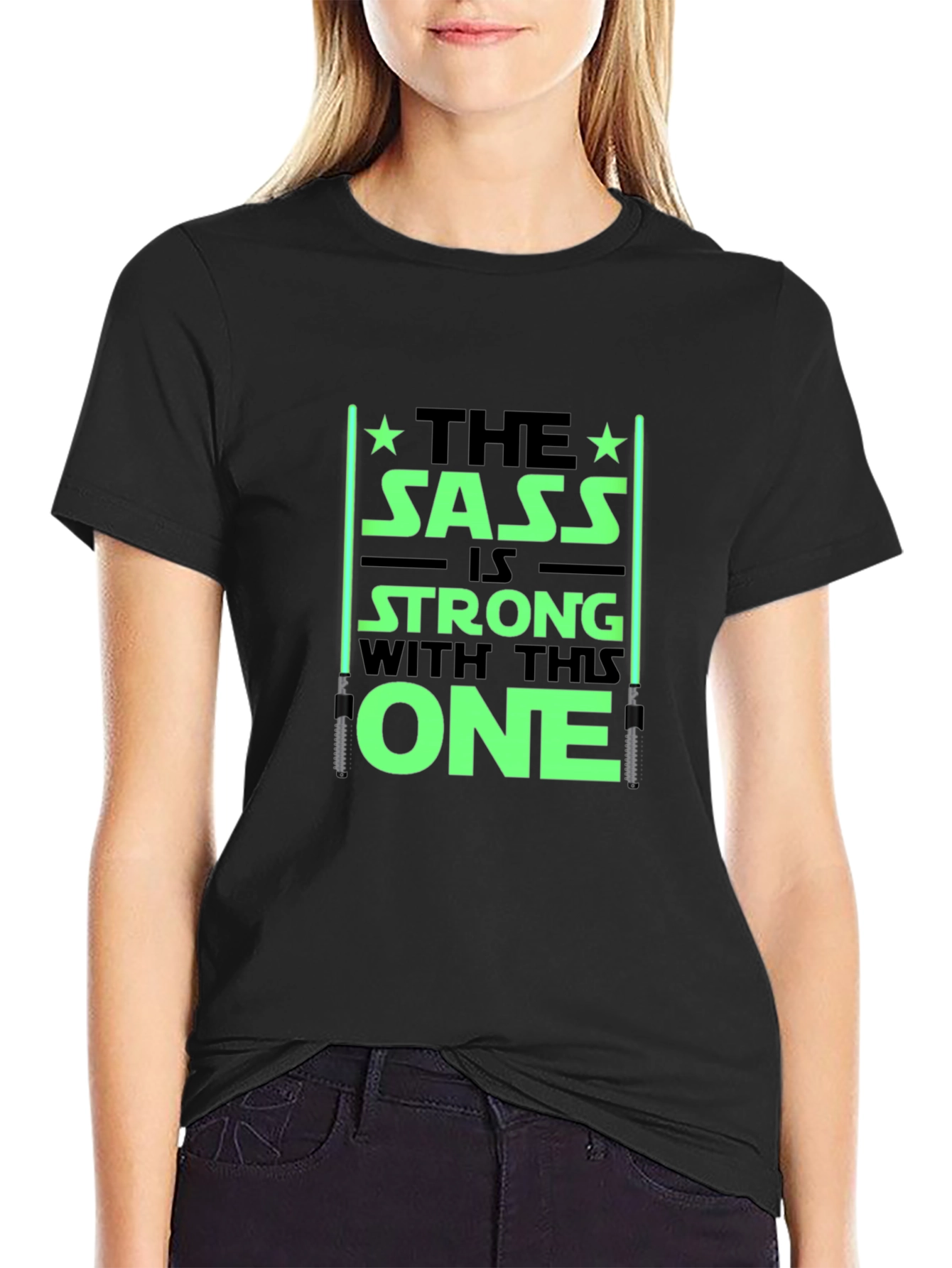 Sass is Strong T-Shirt - Black Graphic Tee